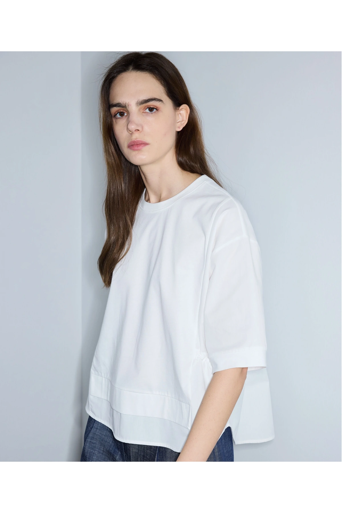 İpekyol Kumaş Mix Büzgülü T-Shirt IS1260070239