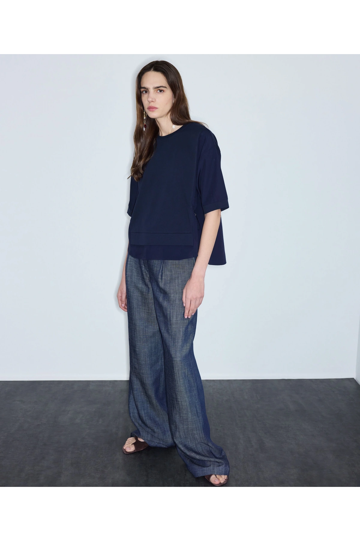 İpekyol Kumaş Mix Büzgülü T-Shirt IS1260070239