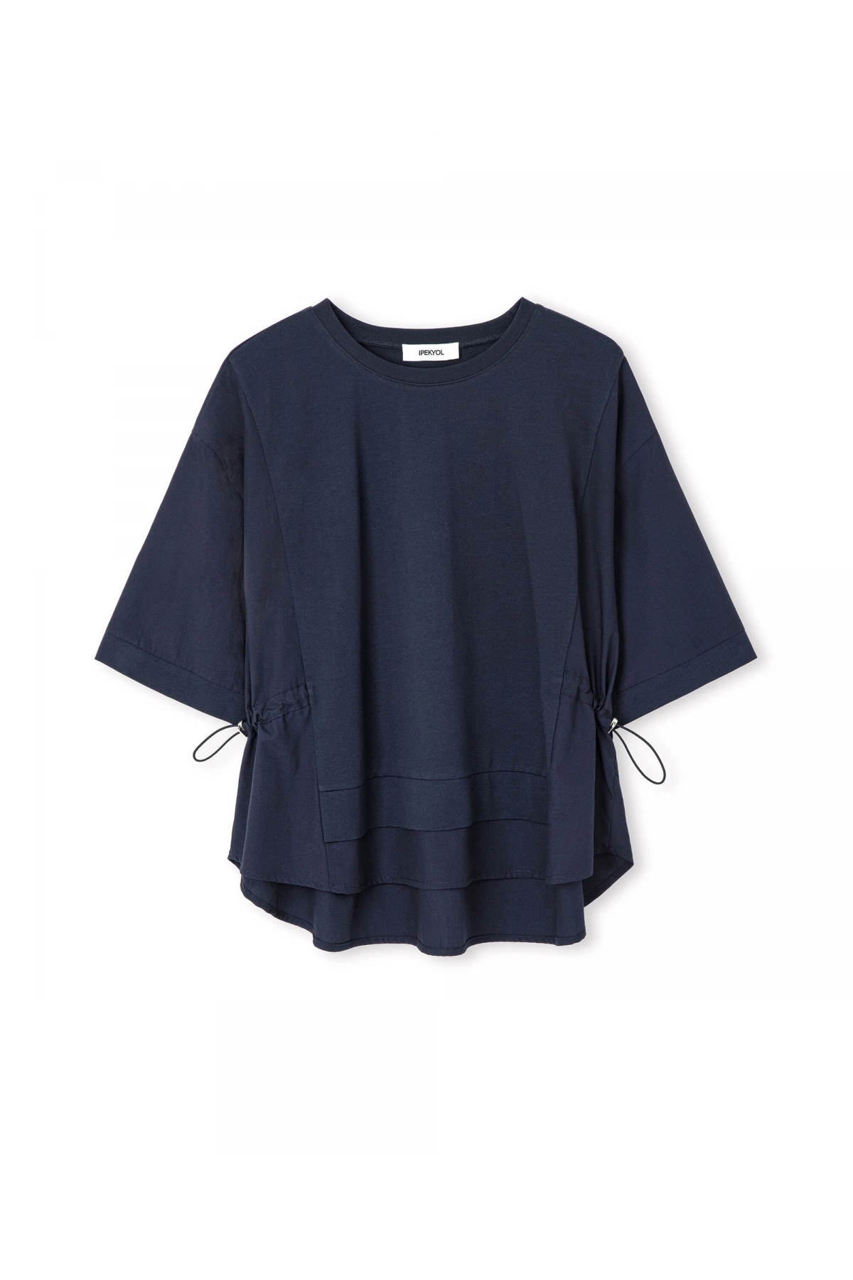 İpekyol Kumaş Mix Büzgülü T-Shirt IS1260070239