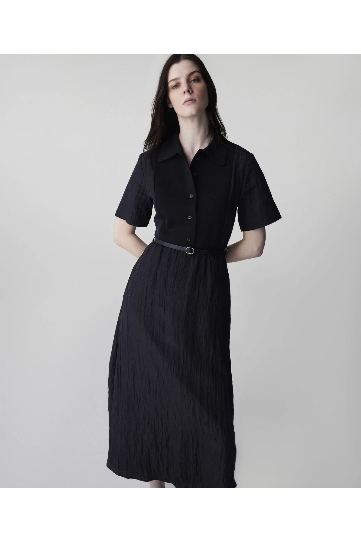 İpekyol Kemerli Triko Mix Elbise IS1260002232