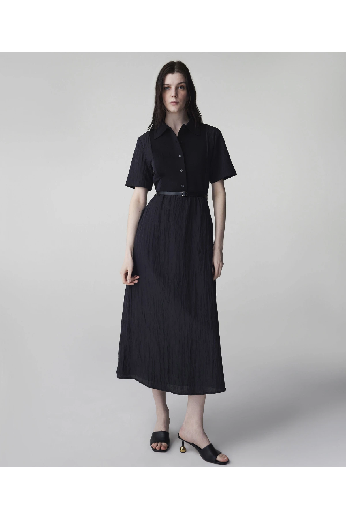 İpekyol Kemerli Triko Mix Elbise IS1260002232