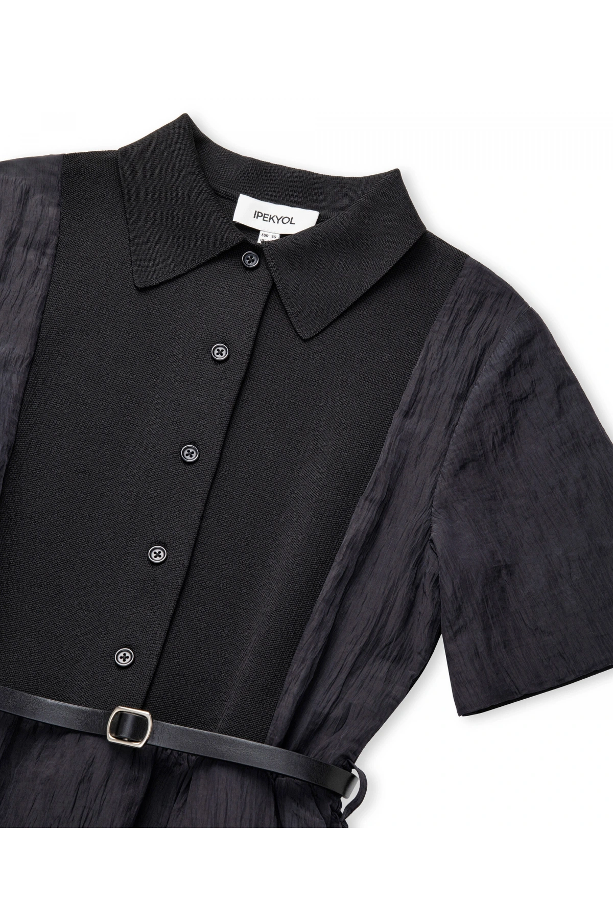 İpekyol Kemerli Triko Mix Elbise IS1260002232