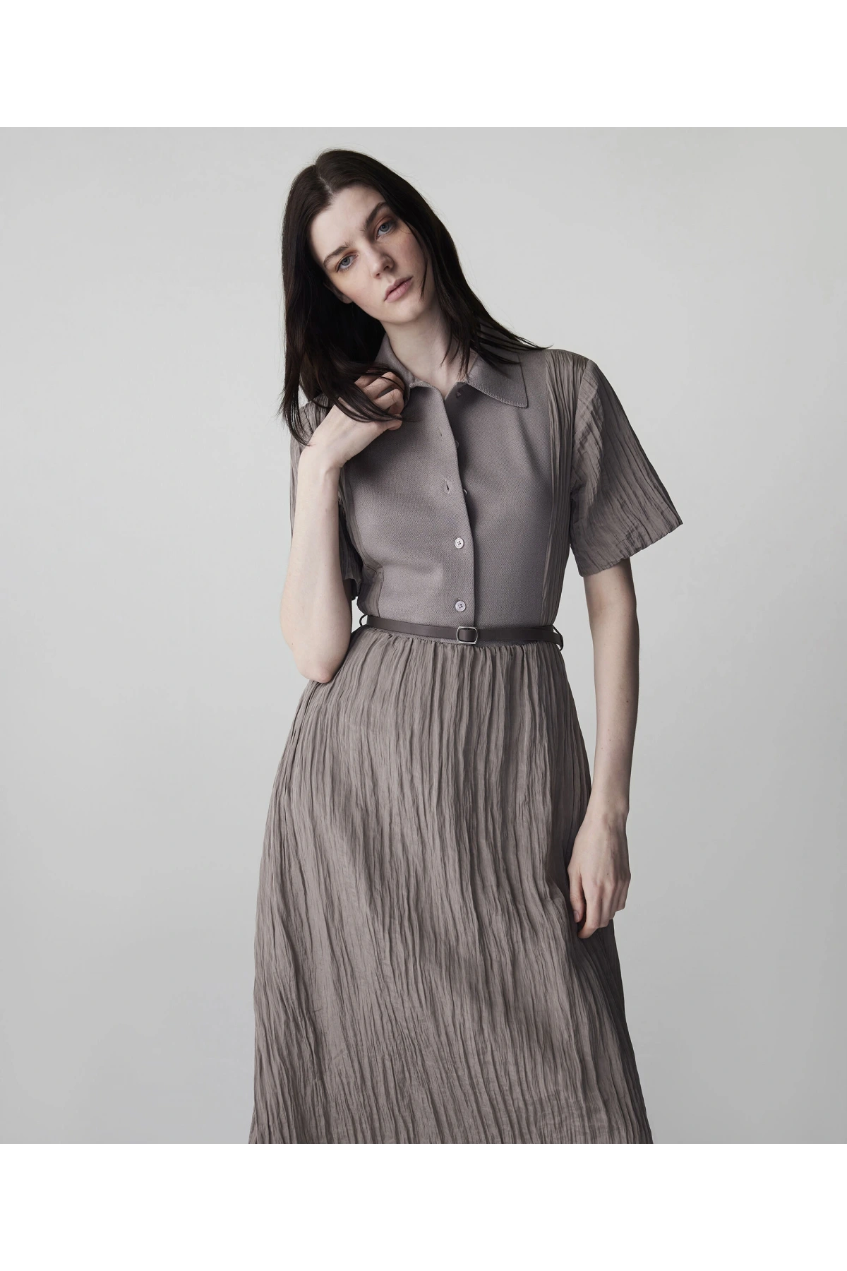 İpekyol Kemerli Triko Mix Elbise IS1260002232