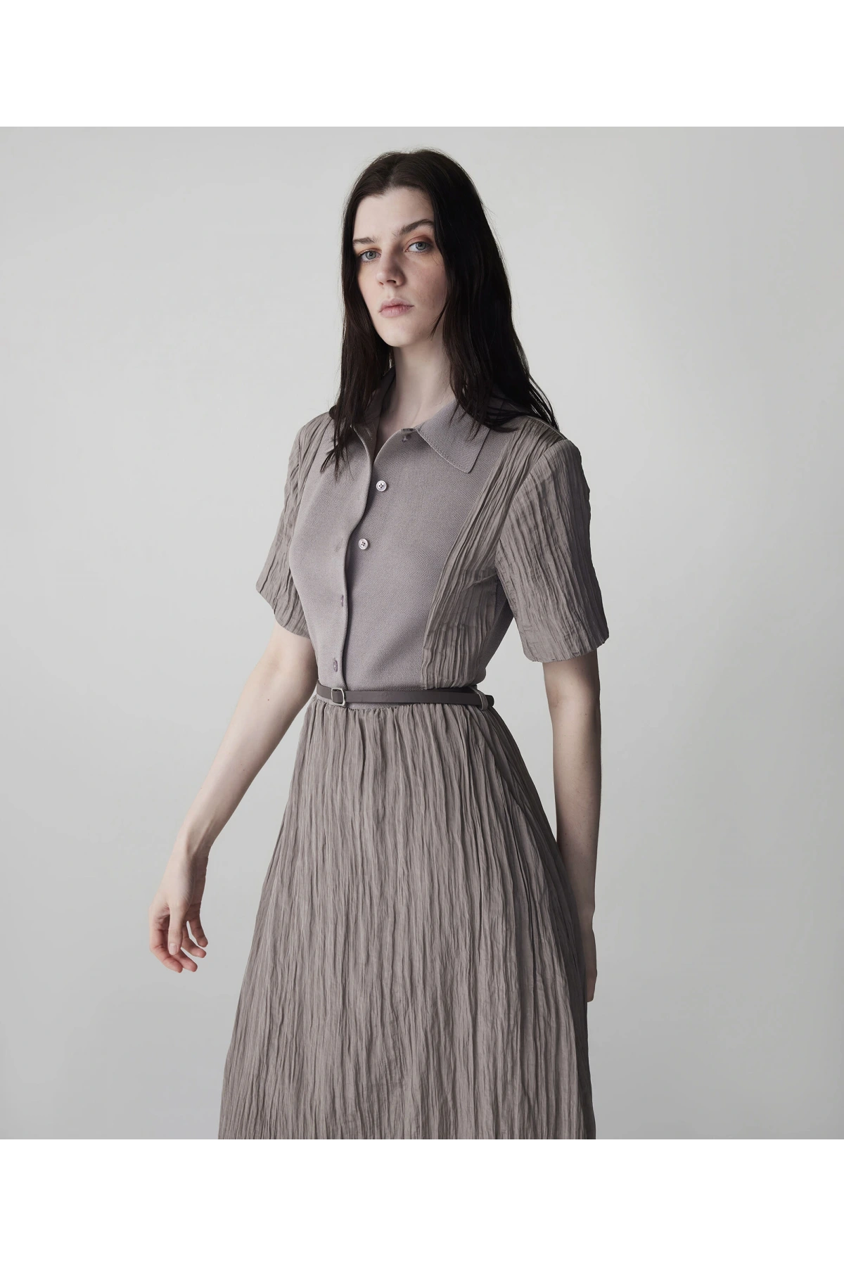 İpekyol Kemerli Triko Mix Elbise IS1260002232