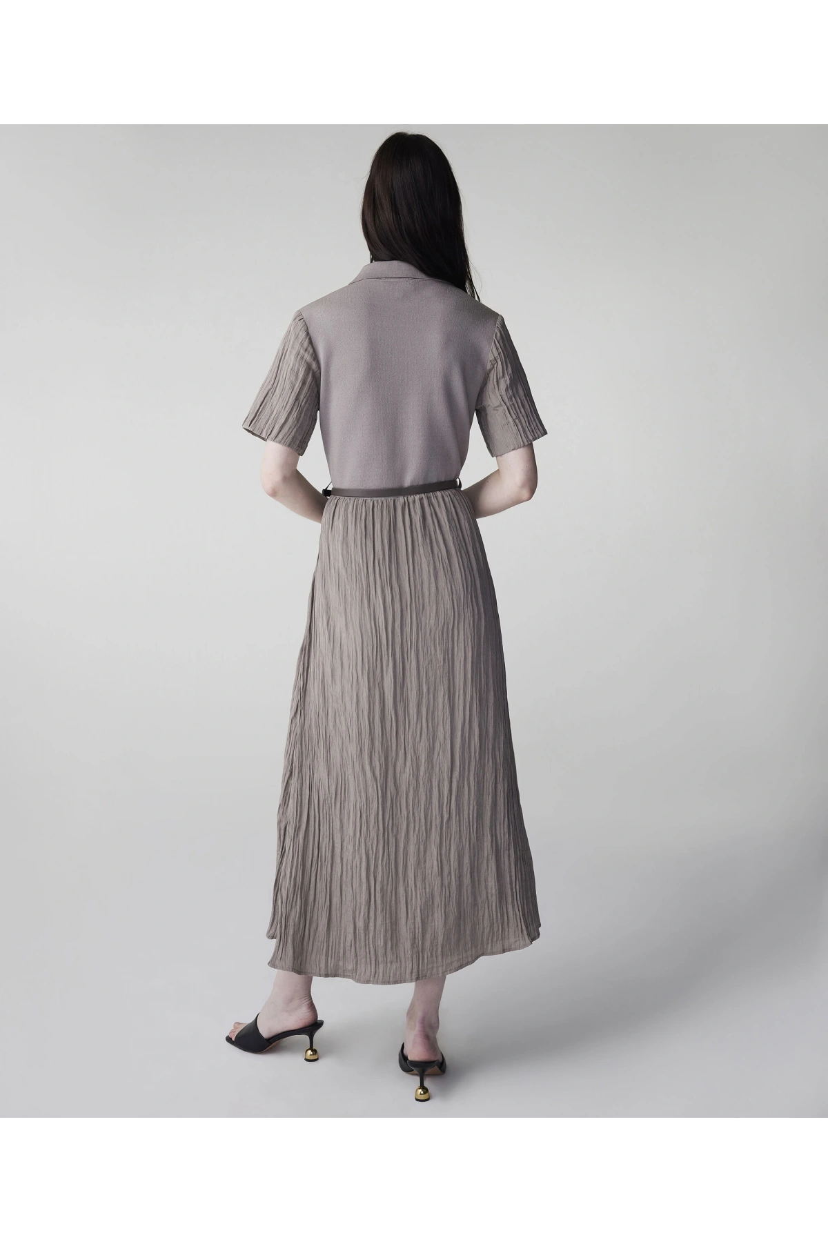 İpekyol Kemerli Triko Mix Elbise IS1260002232