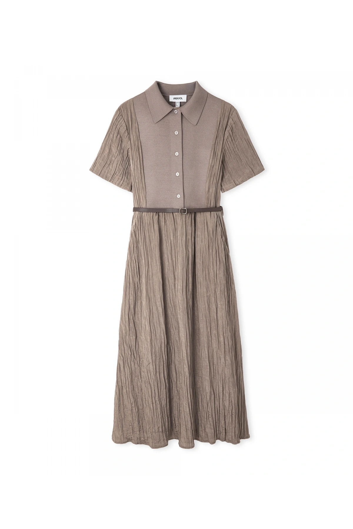 İpekyol Kemerli Triko Mix Elbise IS1260002232