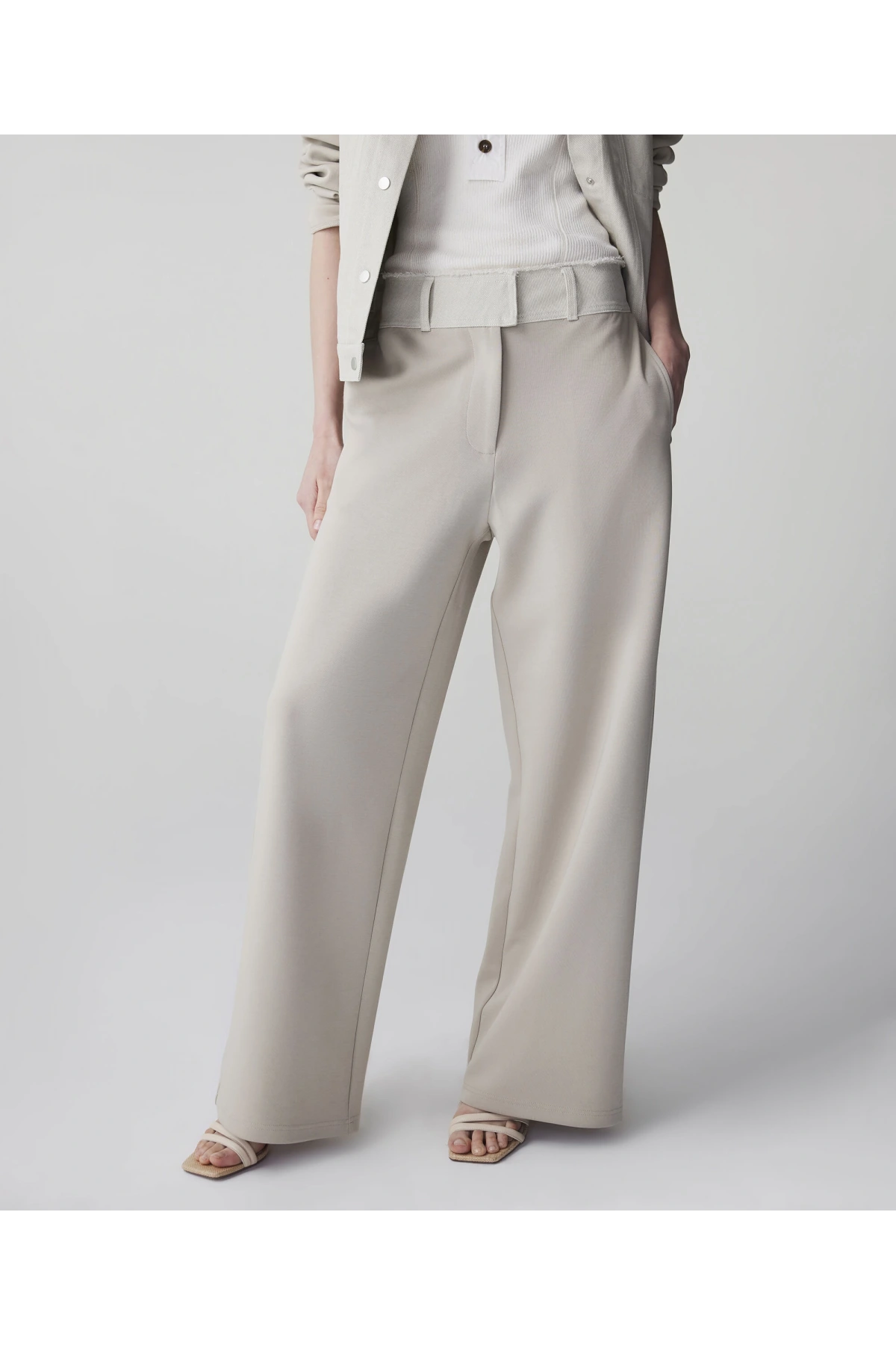 İpekyol Kontrast Bel Raw Edge Pantolon IS1260003102