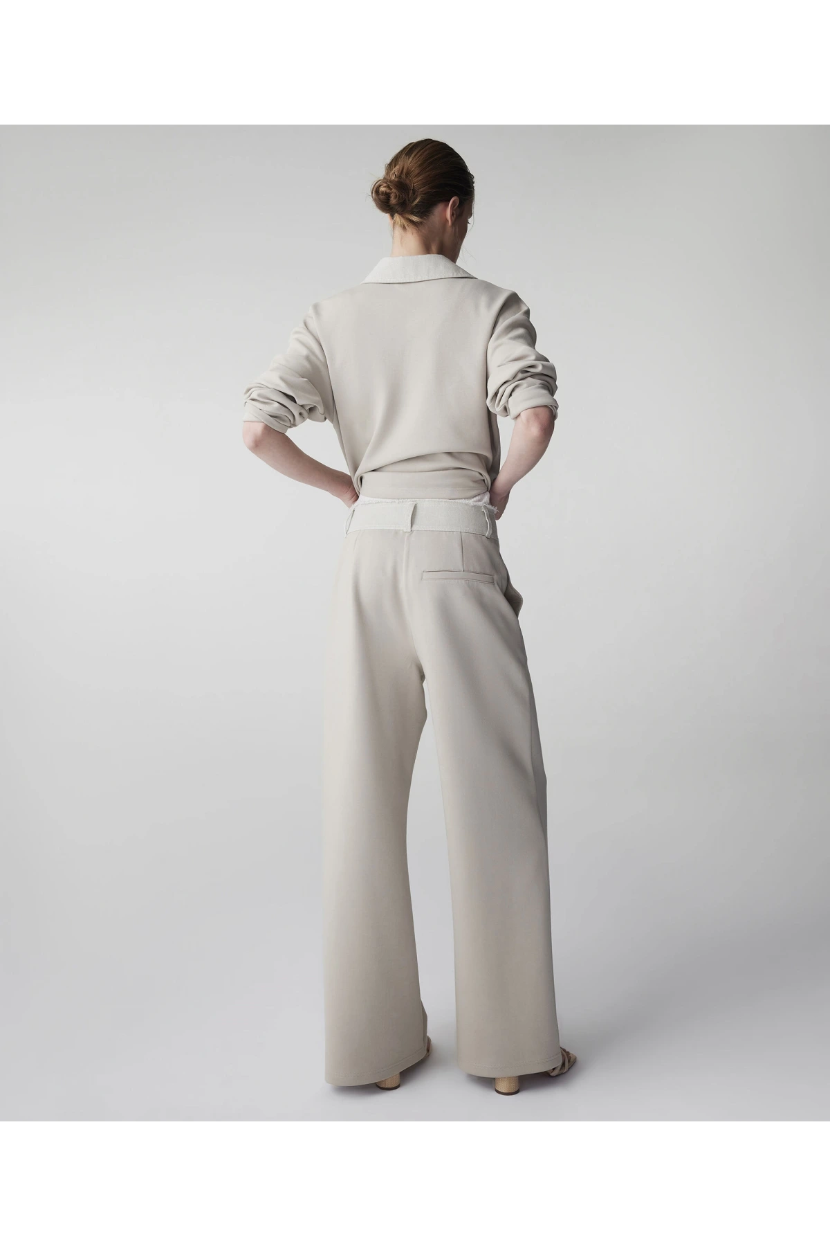 İpekyol Kontrast Bel Raw Edge Pantolon IS1260003102