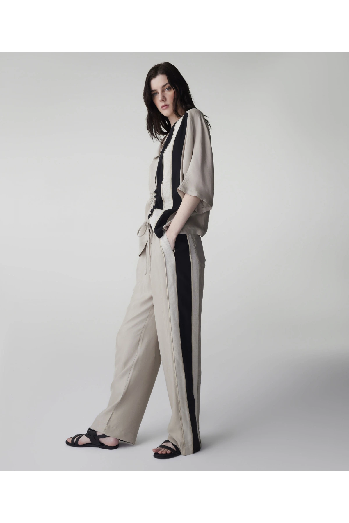 İpekyol Ayarlanabilir Bel Colorblock Pantolon IS1260003154