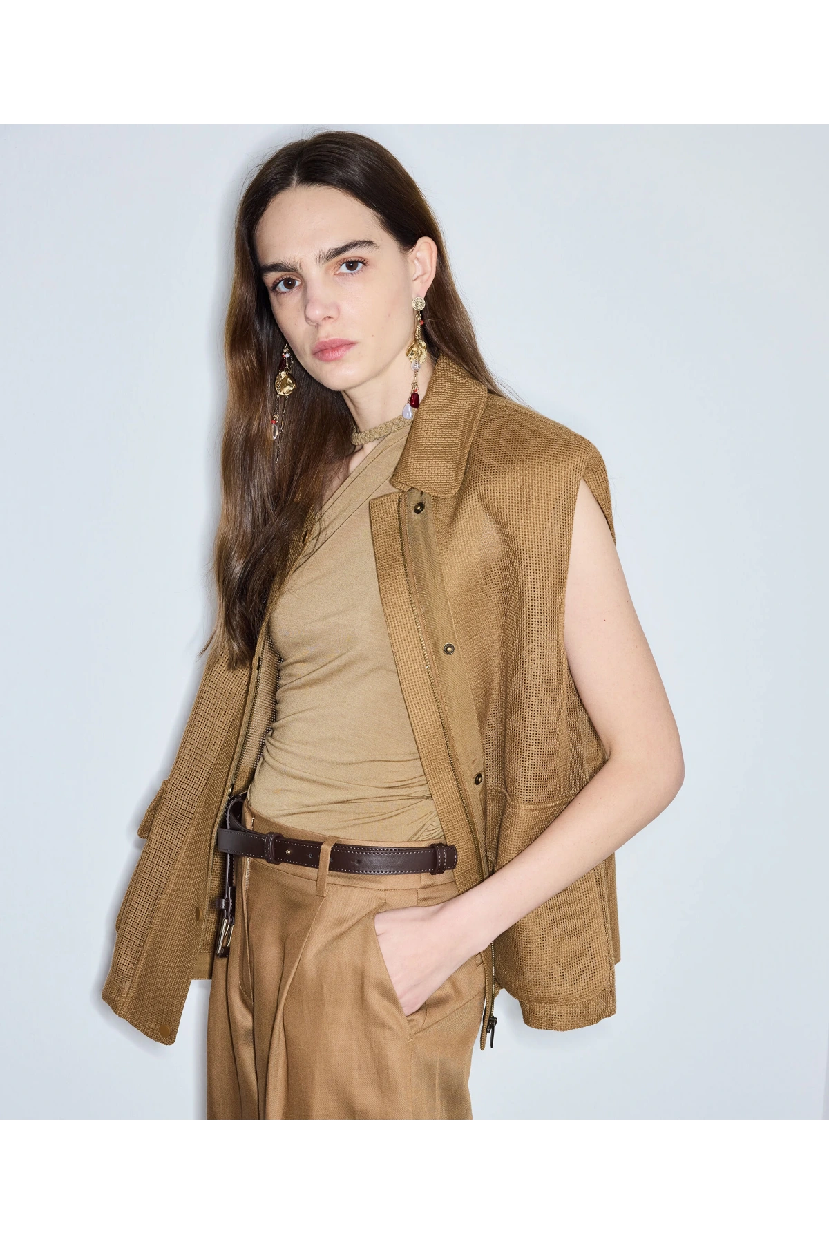 İpekyol File Görünümlü Vatkalı Yelek IS1260007034