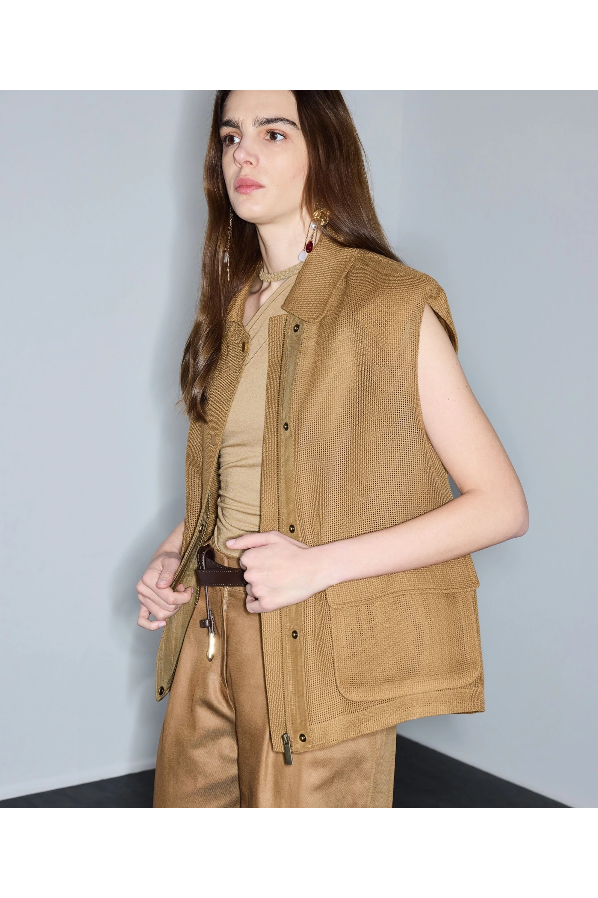 İpekyol File Görünümlü Vatkalı Yelek IS1260007034