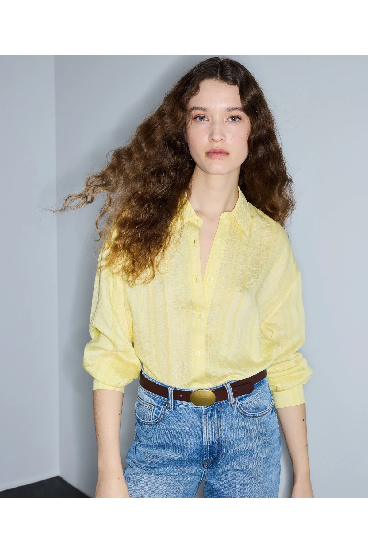 İpekyol Dokulu Cutout Gömlek IS1260025252