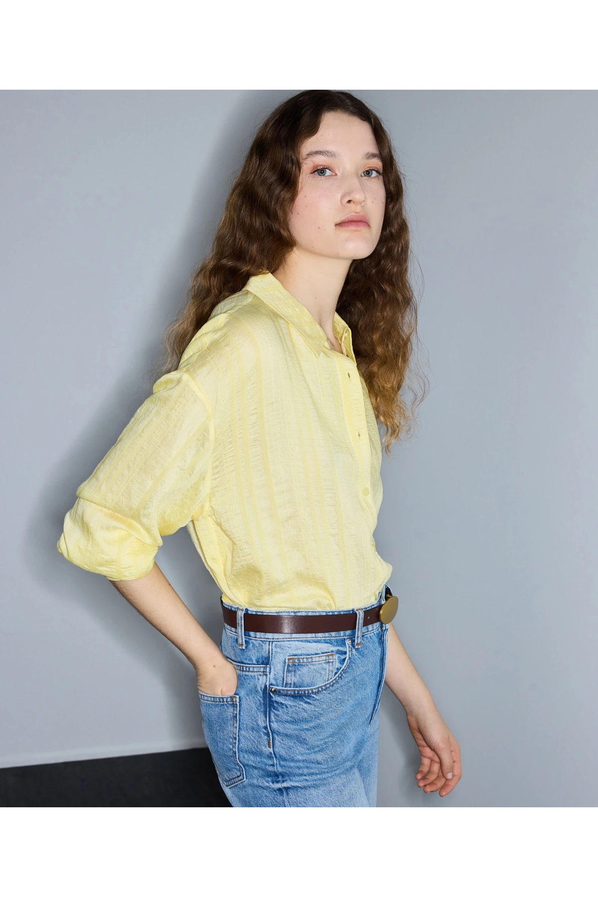 İpekyol Dokulu Cutout Gömlek IS1260025252