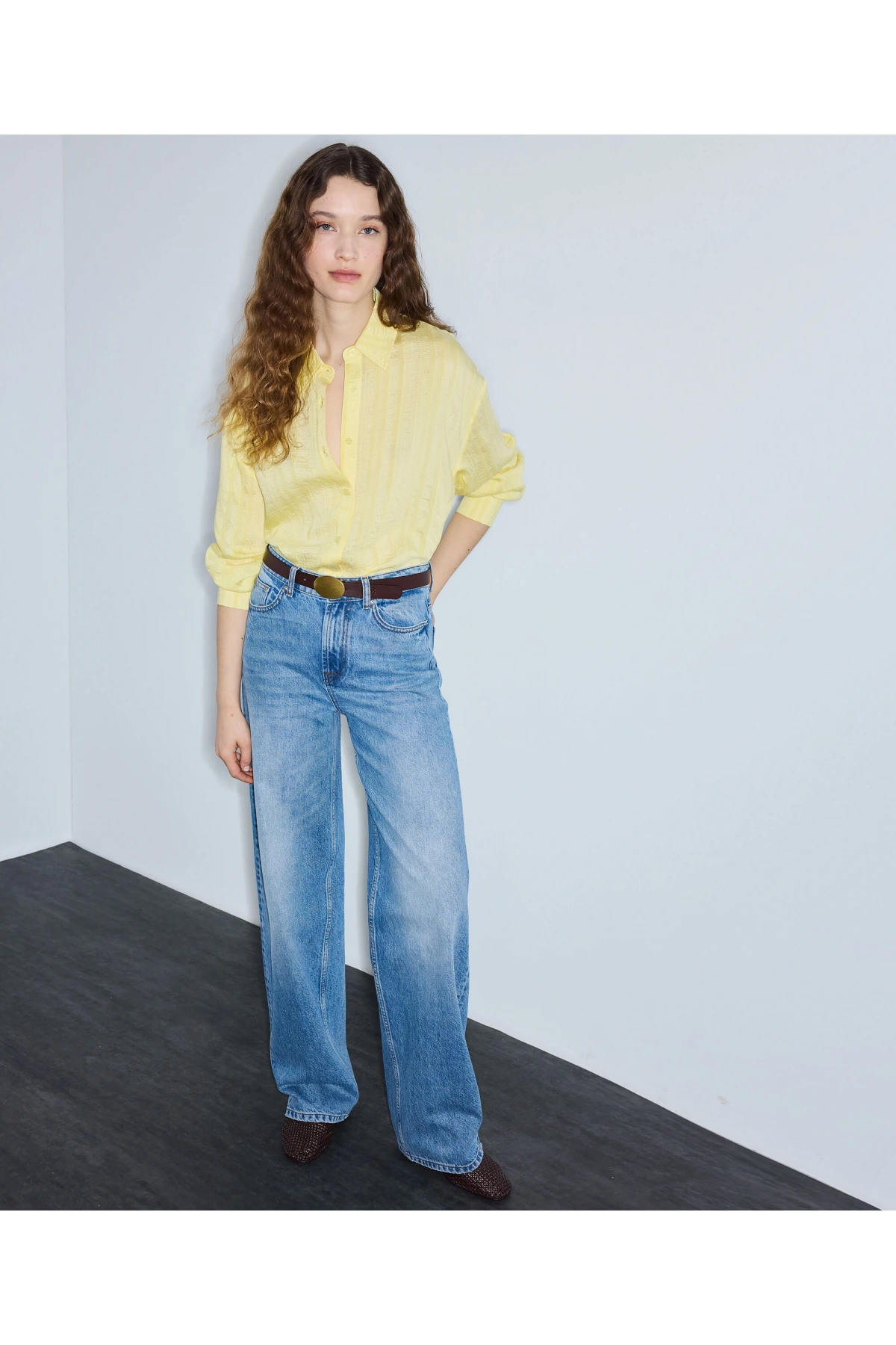 İpekyol Dokulu Cutout Gömlek IS1260025252