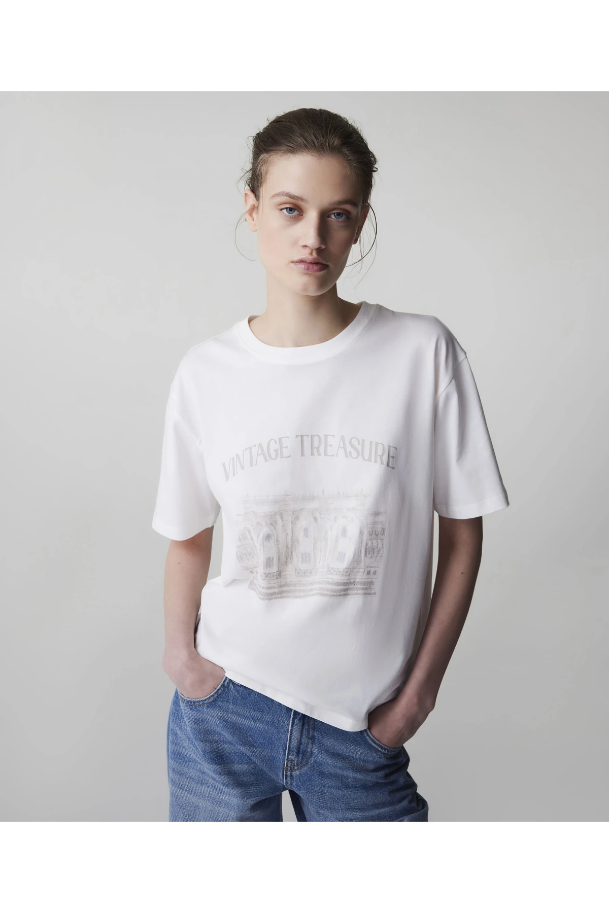 İpekyol Havyar Baskılı T-Shirt IS12600701081