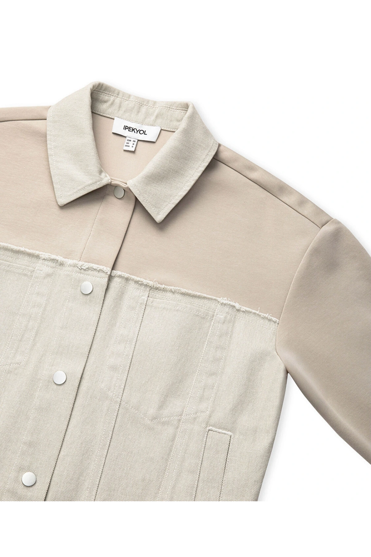 İpekyol Kumaş Mix Raw Edge Sweatshirt IS1260091009