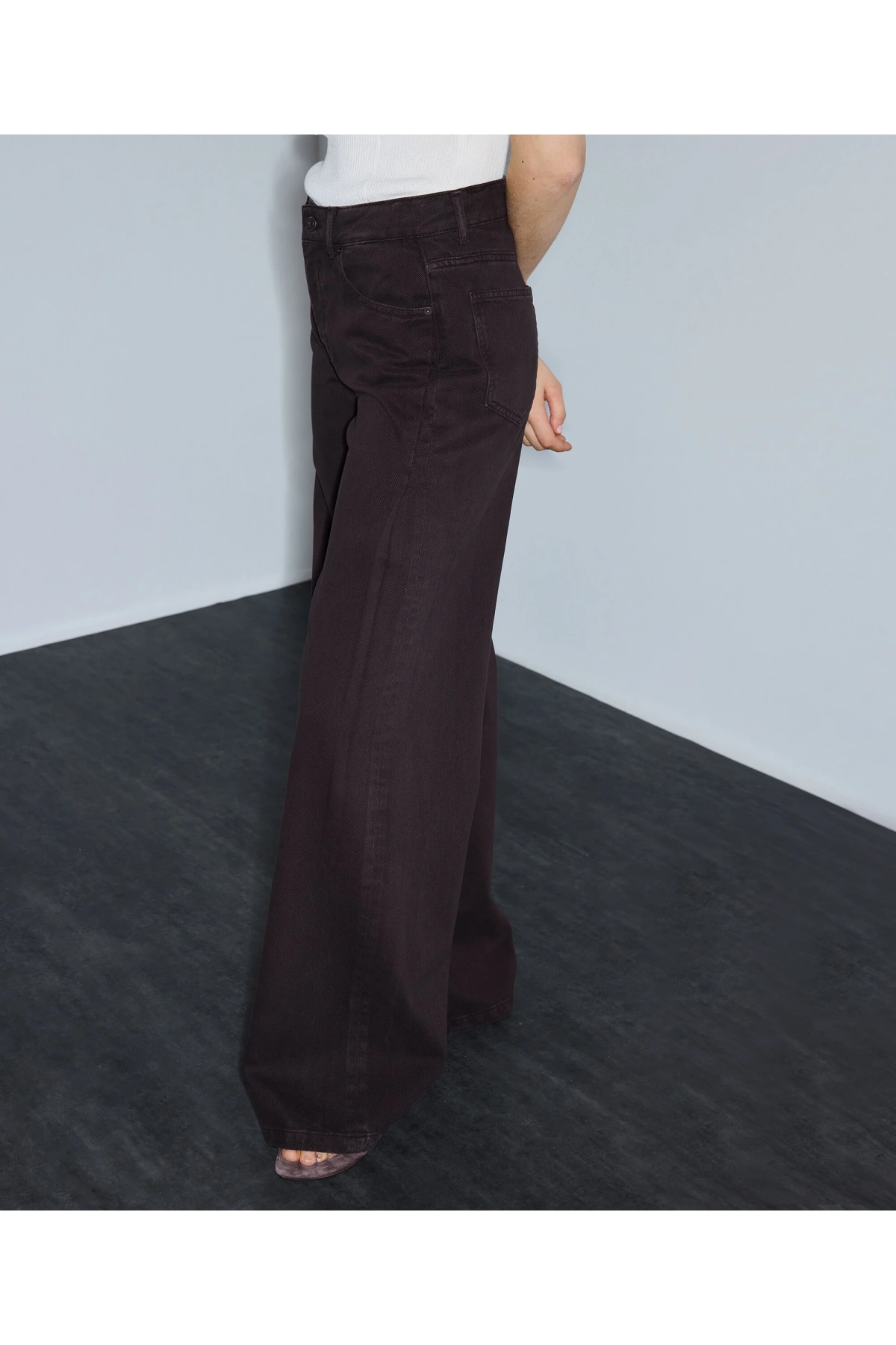 İpekyol Zincirli Wide Leg Jean Pantolon IS1260018043