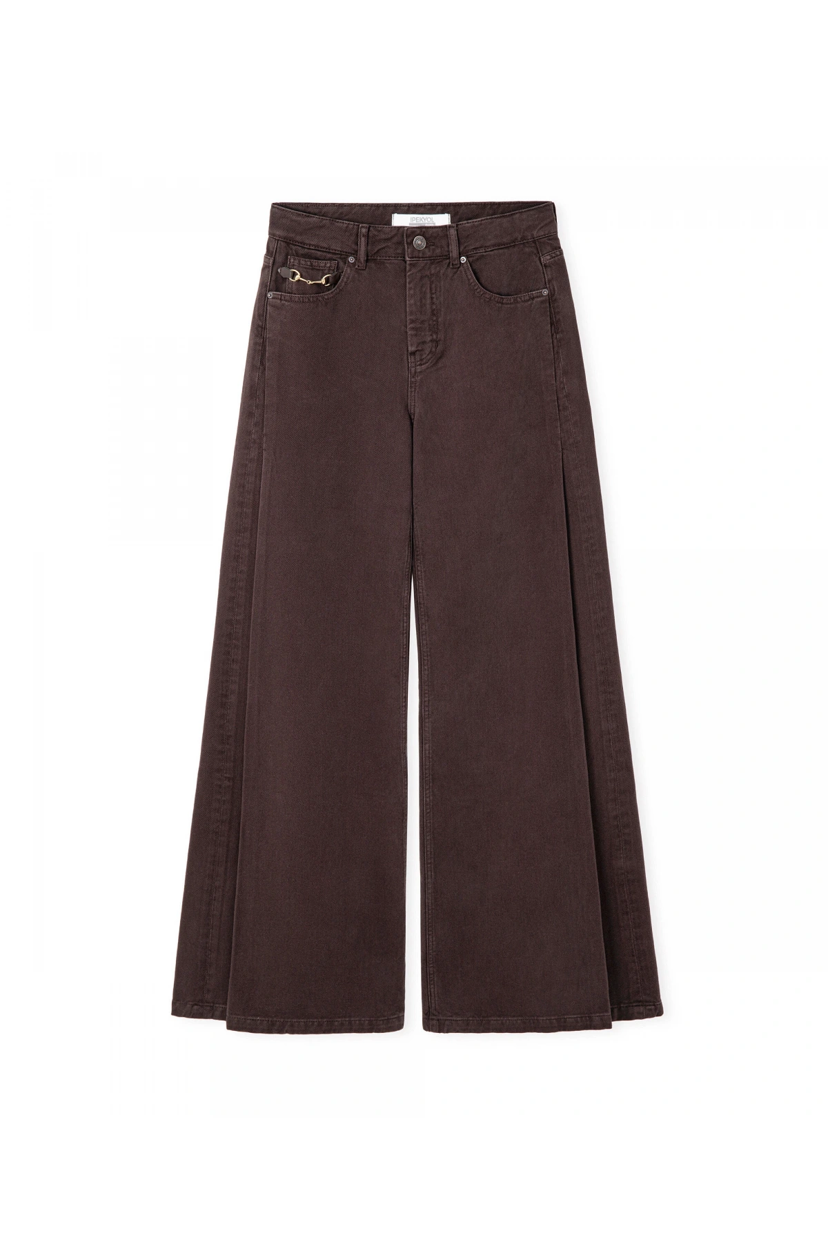 İpekyol Zincirli Wide Leg Jean Pantolon IS1260018043