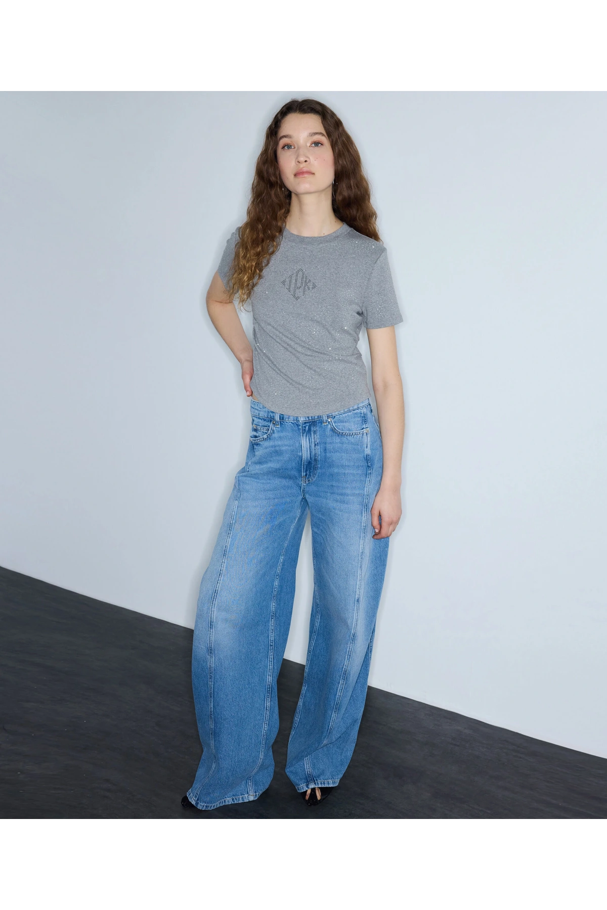 İpekyol Holfix Baskılı Büzgülü T-Shirt IS1260070233