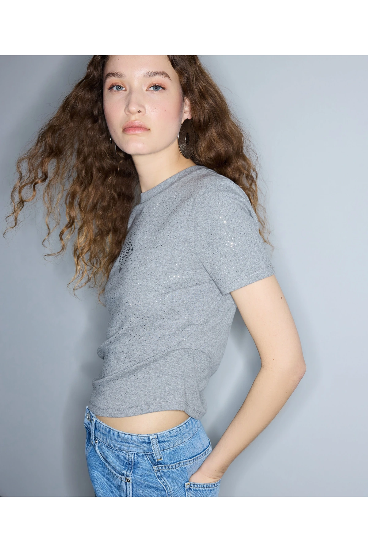 İpekyol Holfix Baskılı Büzgülü T-Shirt IS1260070233