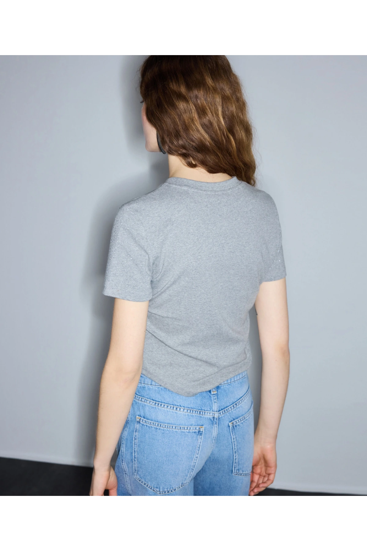 İpekyol Holfix Baskılı Büzgülü T-Shirt IS1260070233