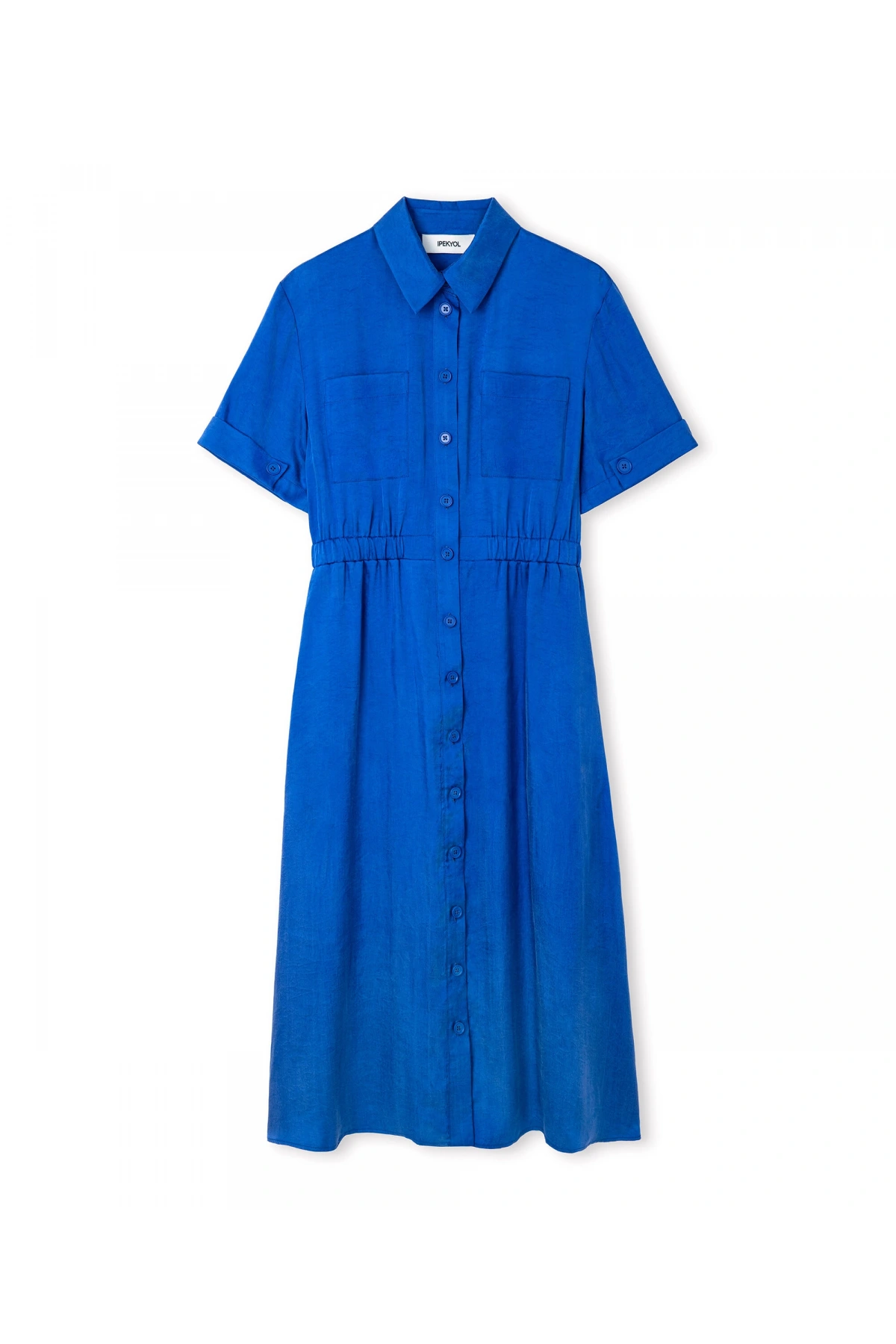 İpekyol Parlak Dokulu Elastik Bel Elbise IS1260002400