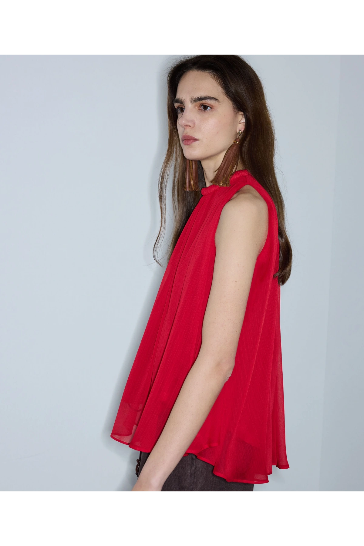 İpekyol Halter Yaka Şifon Bluz IS1260006174