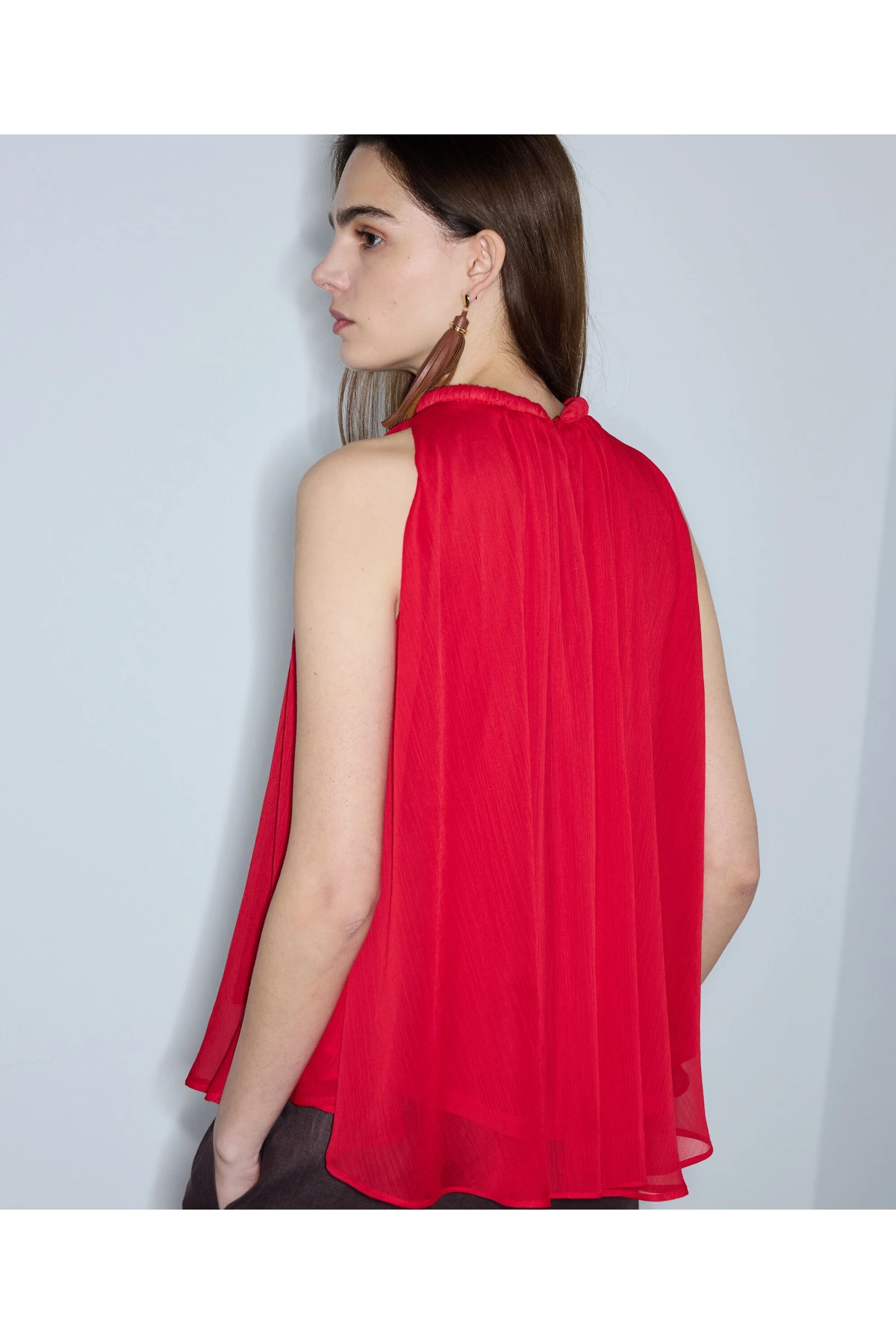 İpekyol Halter Yaka Şifon Bluz IS1260006174