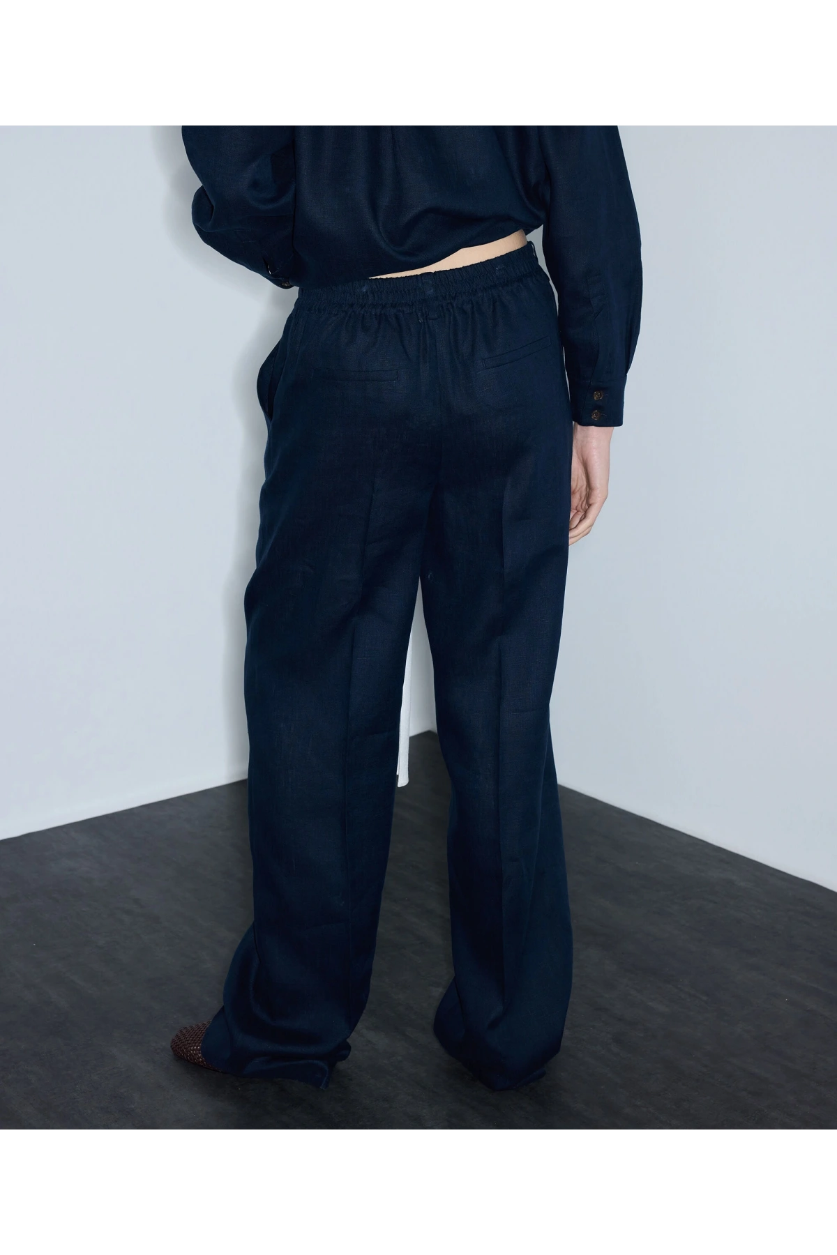 İpekyol İnce Kuşaklı Keten Pantolon IS1260003243