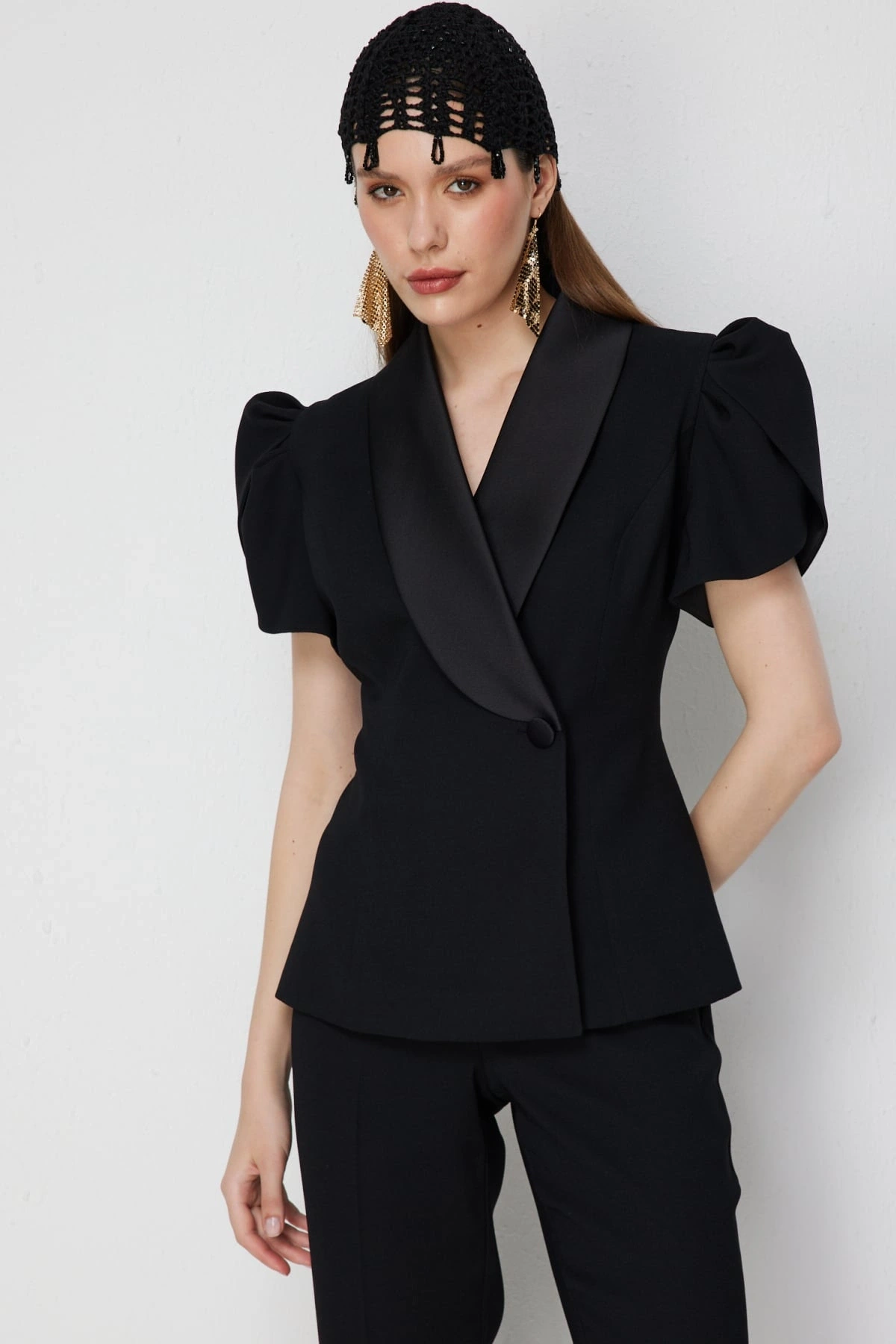 Ekol Kısa Balon Kol Ceket 01156