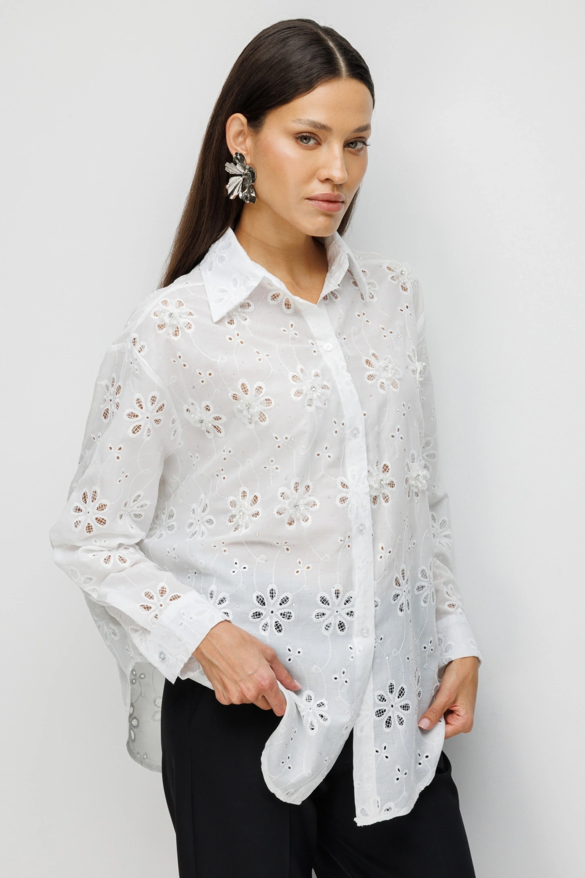 Ekol İşlemeli Gömlek 02916