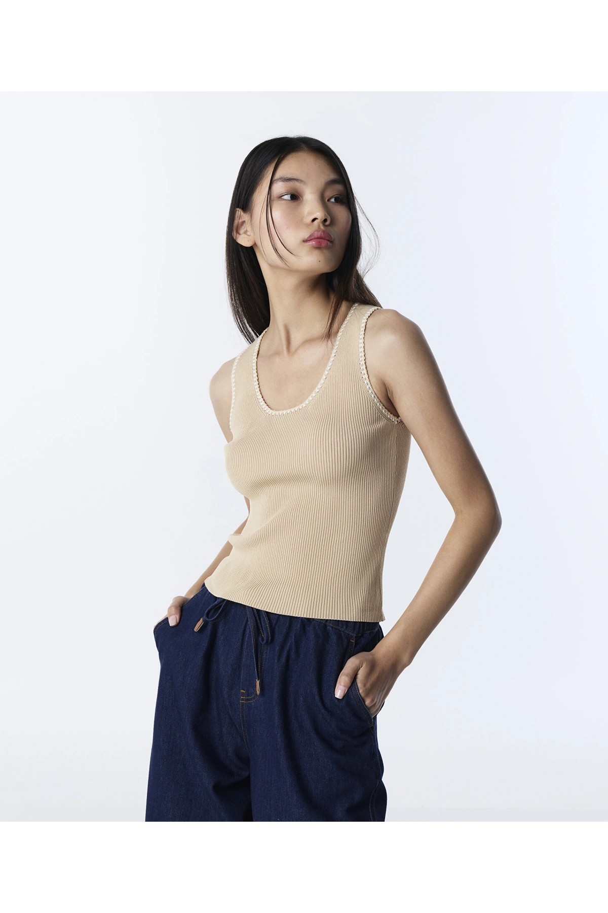 Twist Kontrast Dikişli Triko TS1260050070