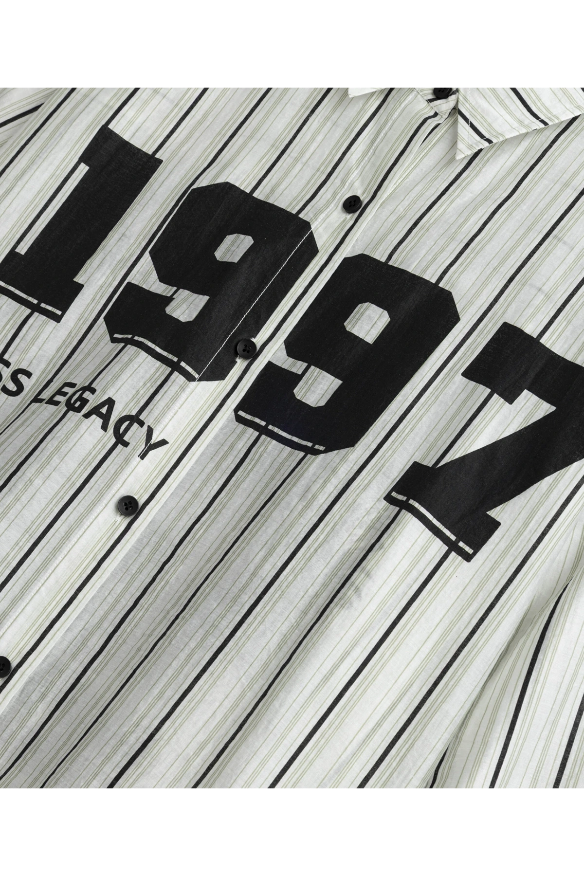 Twist Slogan Baskılı Çizgi Desen Gömlek TS1260025113