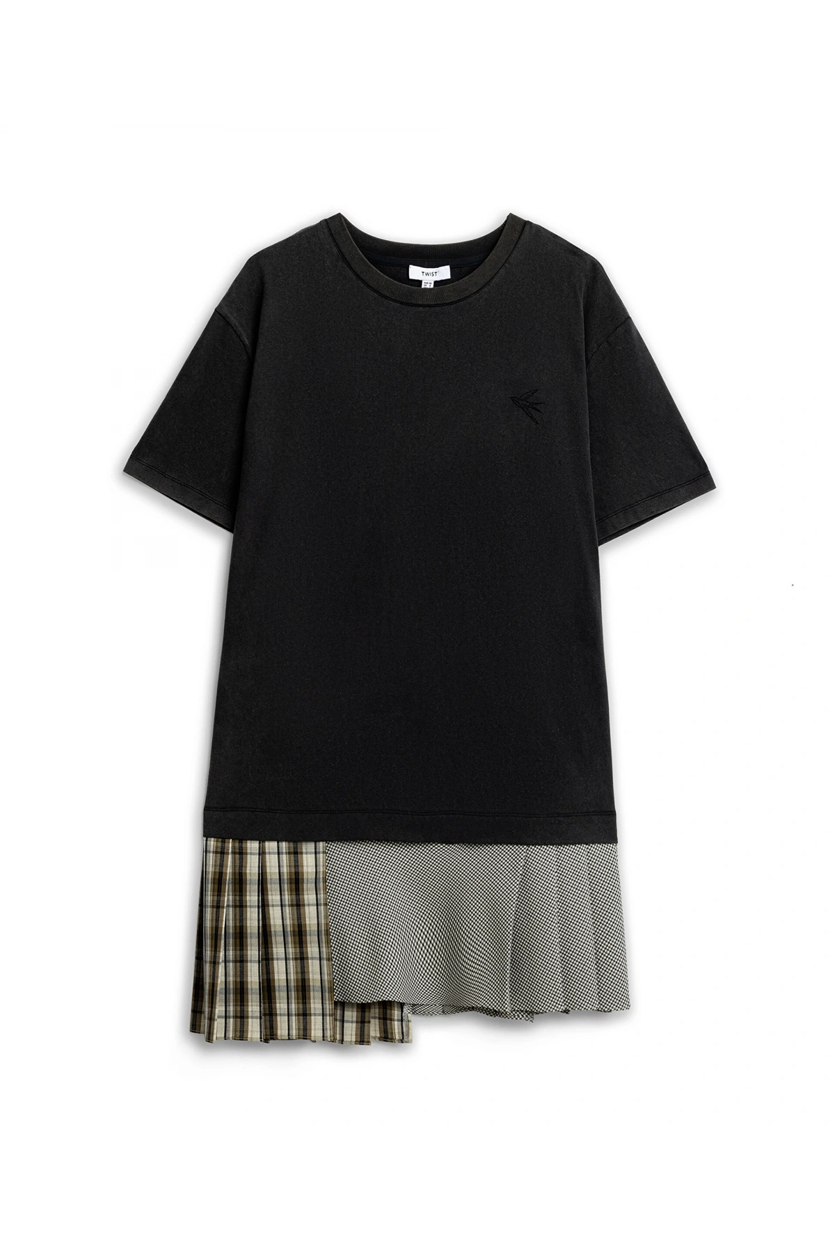 Twist Çift Parça Görünümlü Desen Mix Elbise TS1260002188