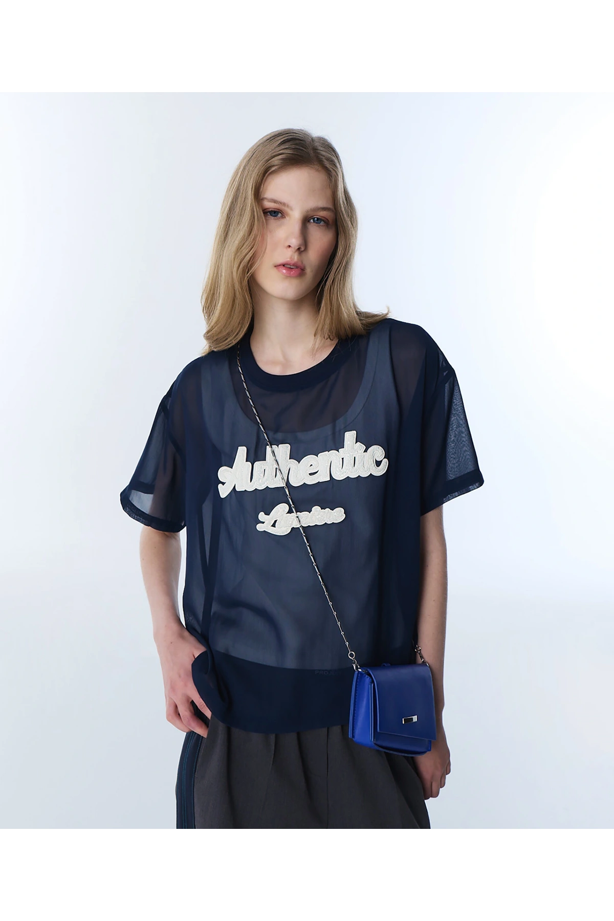 Twist Sloganlı Çift Parça Bluz TS1260006082