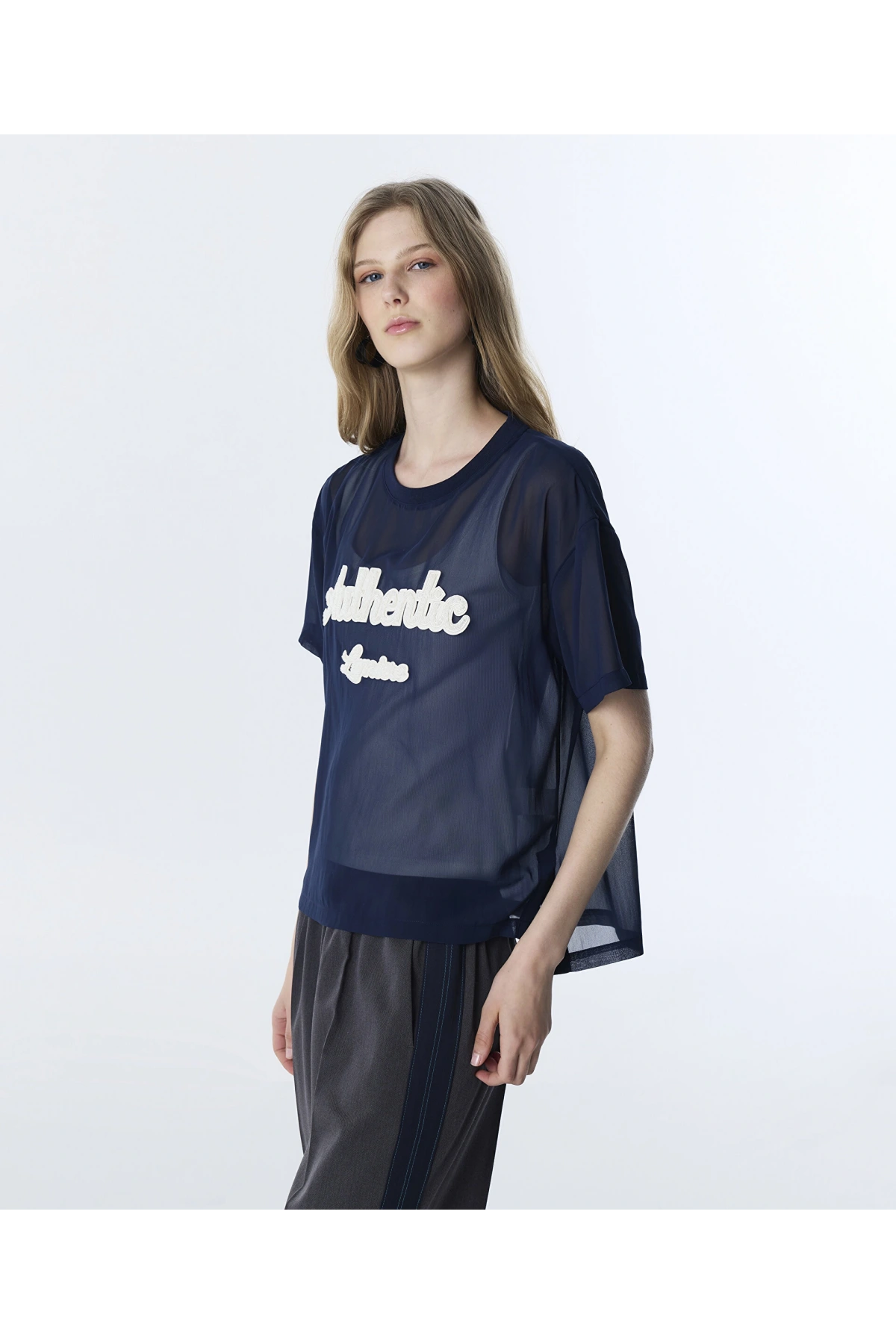 Twist Sloganlı Çift Parça Bluz TS1260006082