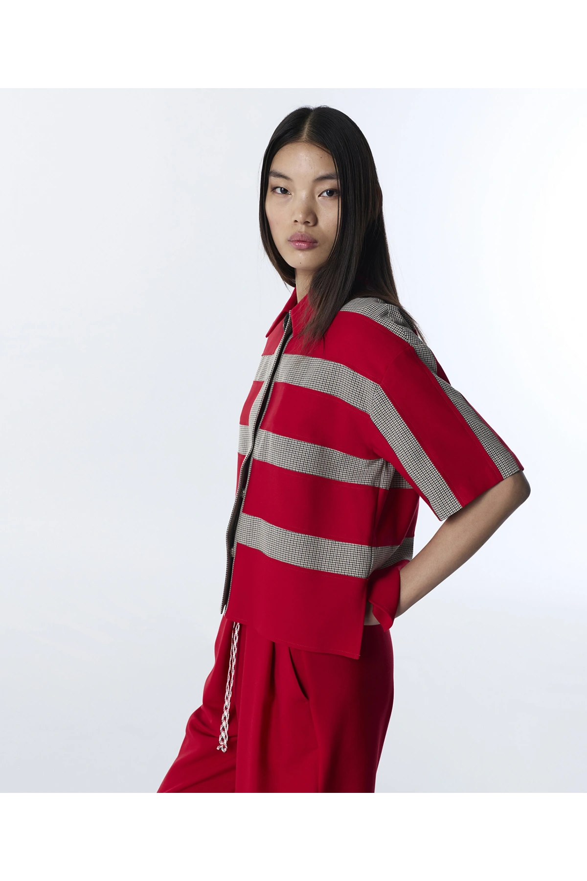 Twist Kazayağı Desen Mix Ceket TS1260005074