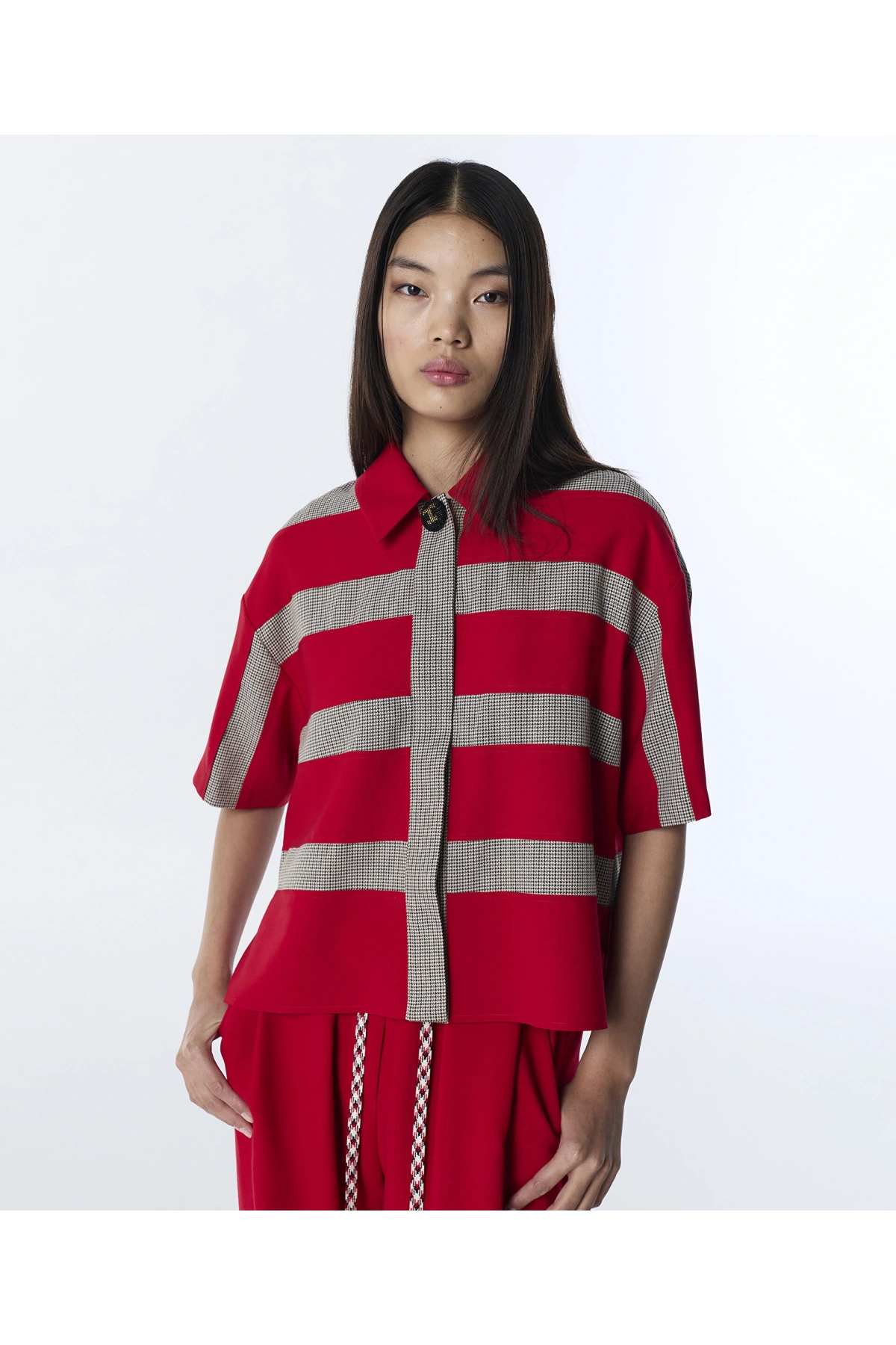 Twist Kazayağı Desen Mix Ceket TS1260005074