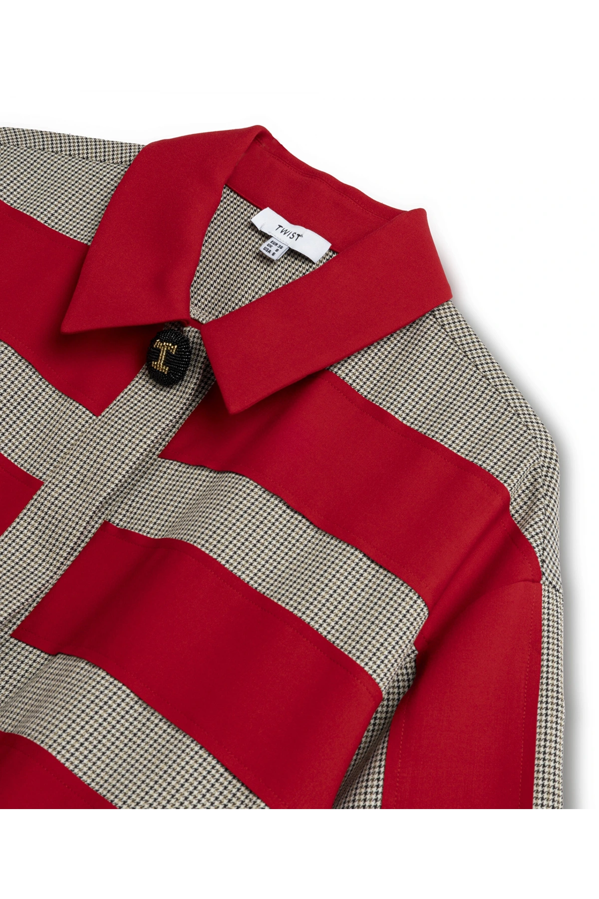 Twist Kazayağı Desen Mix Ceket TS1260005074