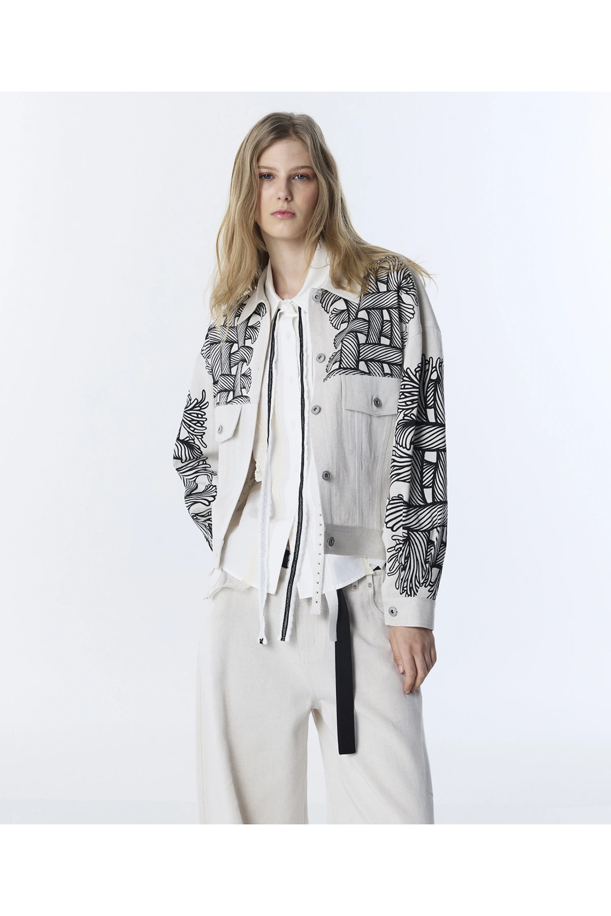 Twist Halat Desen Gömlek Ceket TS1260005068