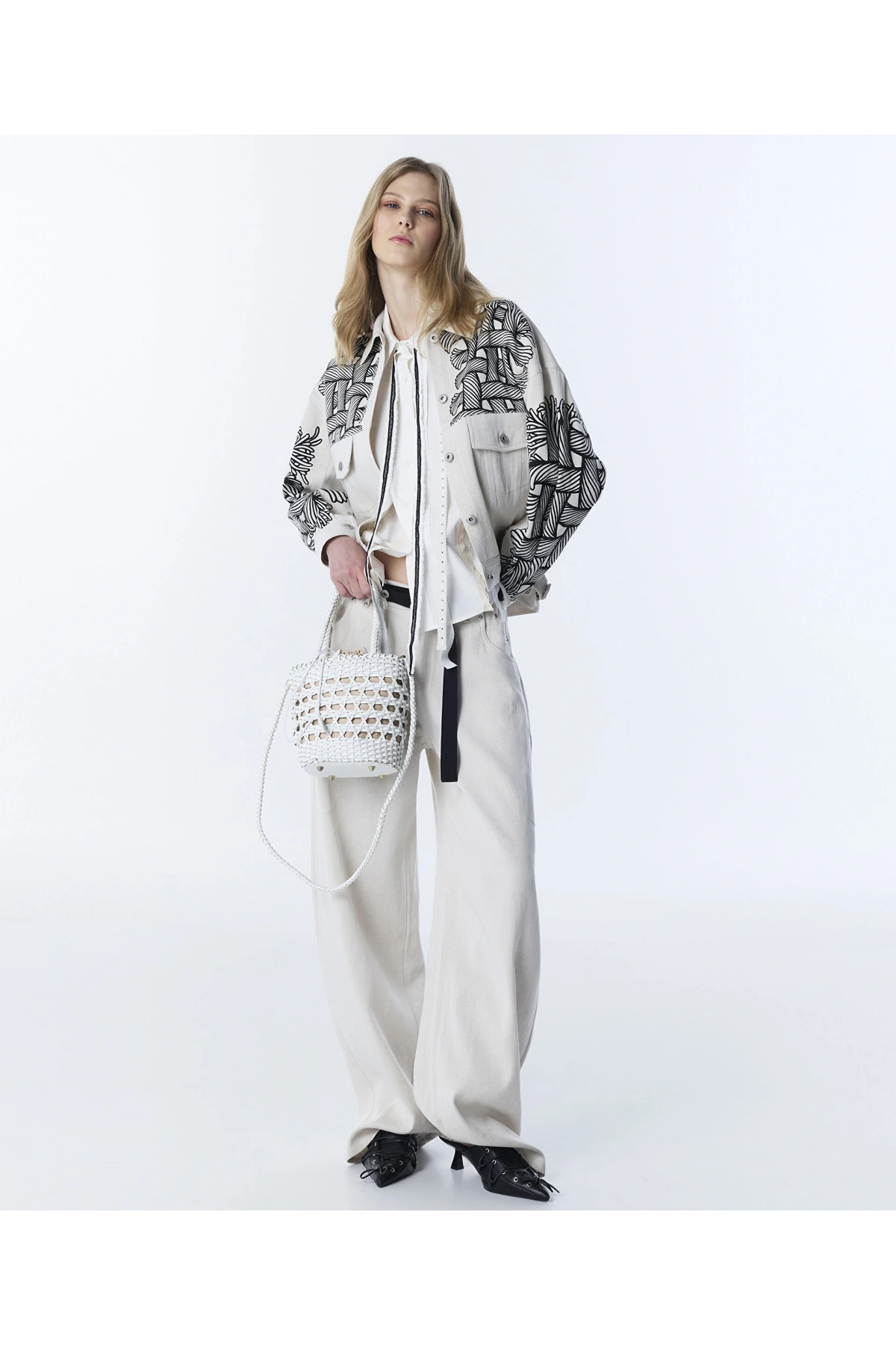 Twist Halat Desen Gömlek Ceket TS1260005068