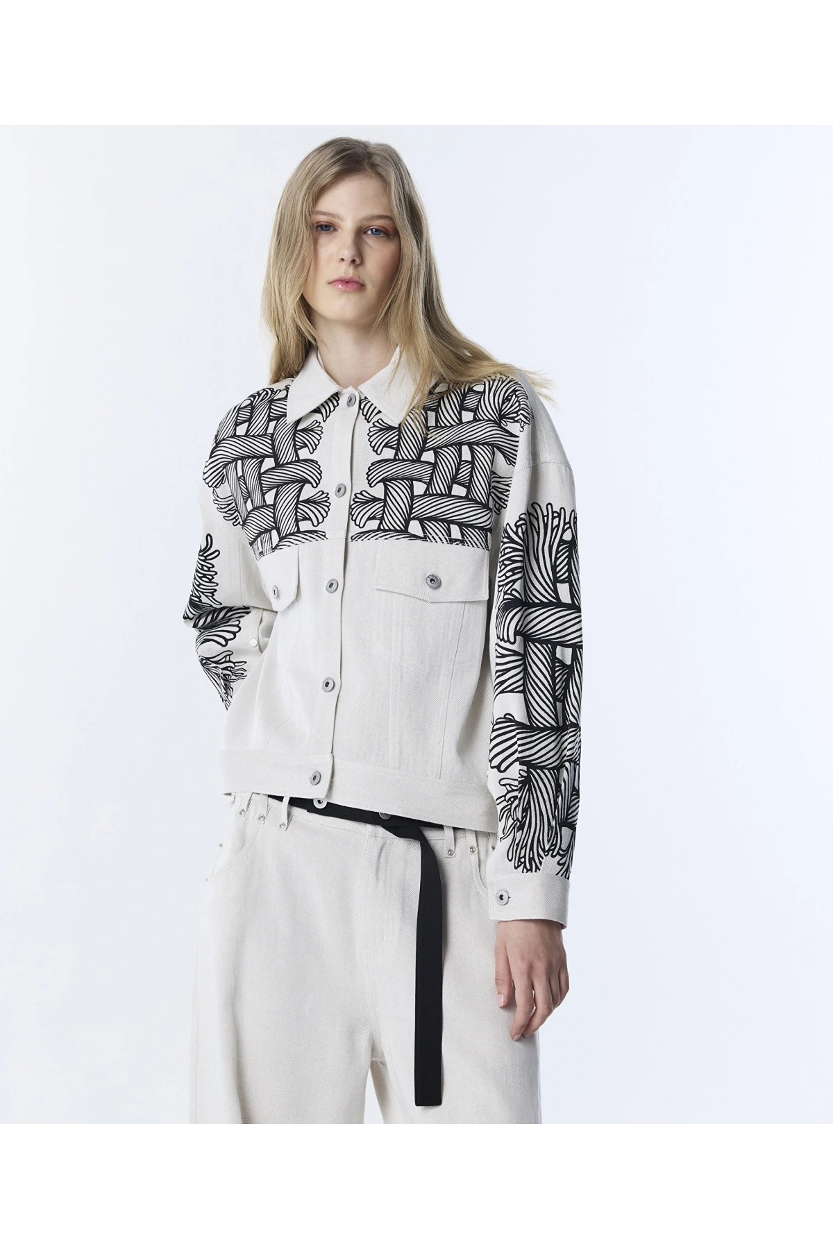 Twist Halat Desen Gömlek Ceket TS1260005068