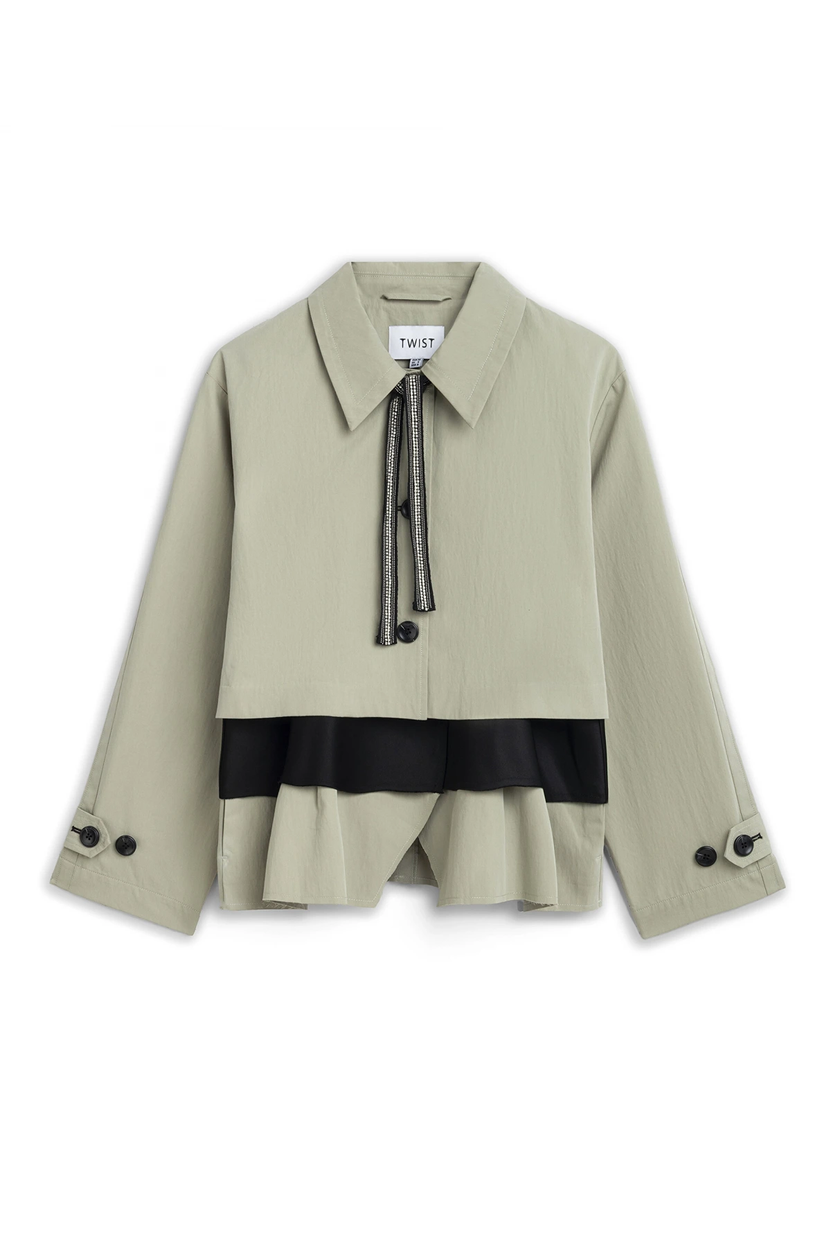 Twist Colorblock Kısa Trençkot TS1260011012