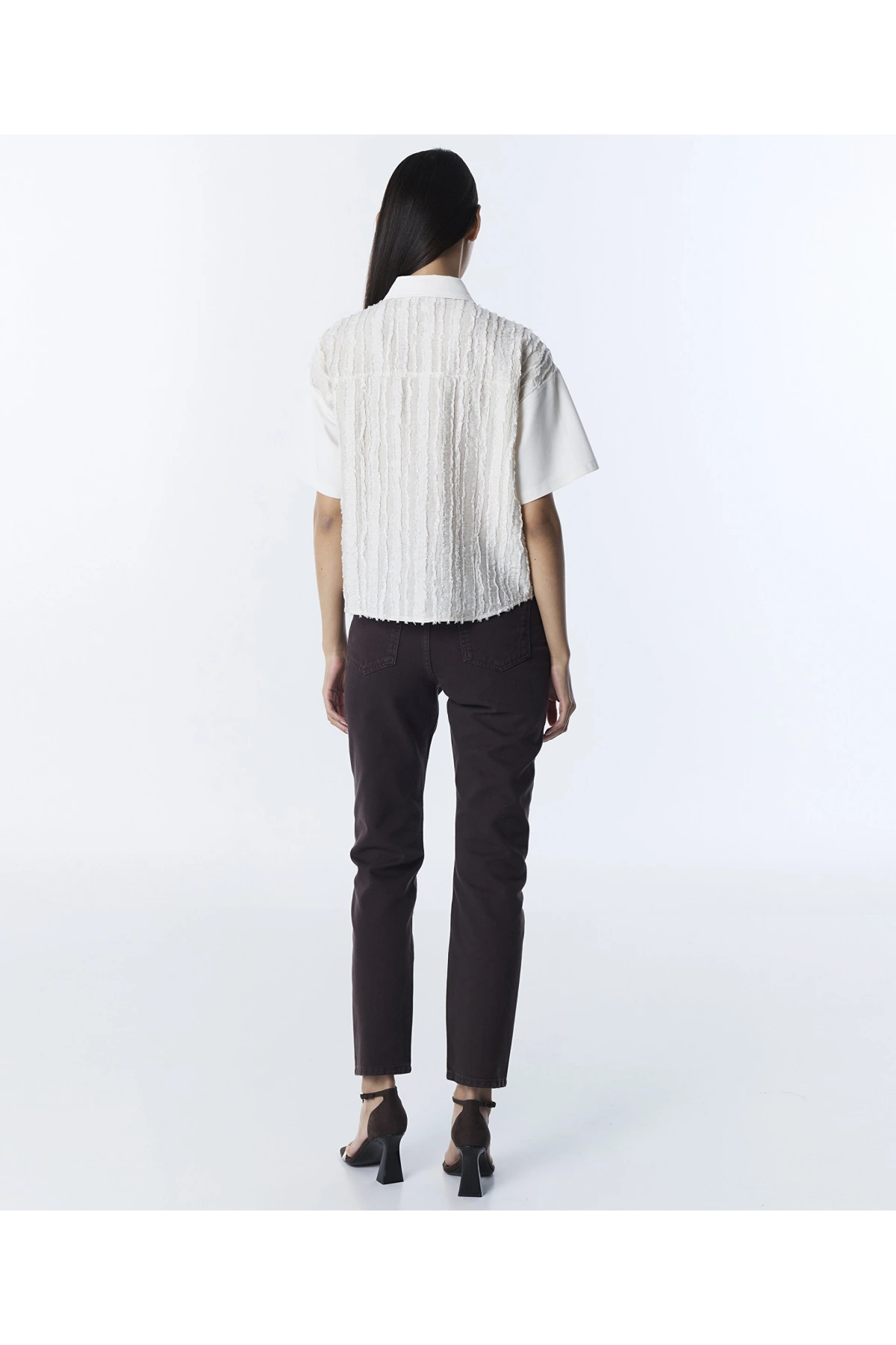 Twist Kumaş Mix Oversize Gömlek TS1260025134