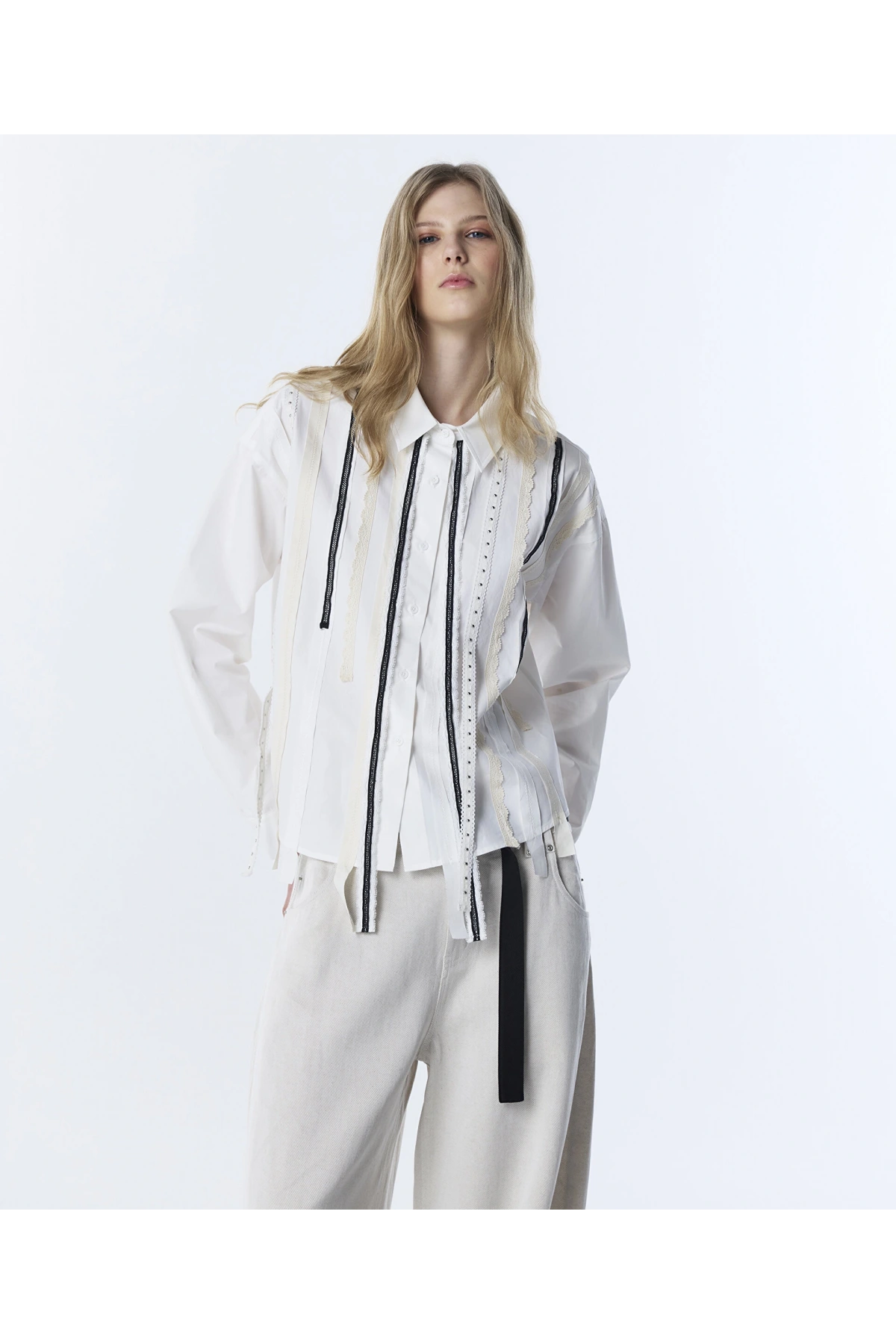 Twist Kontrast Şeritli Gömlek TS1260025111