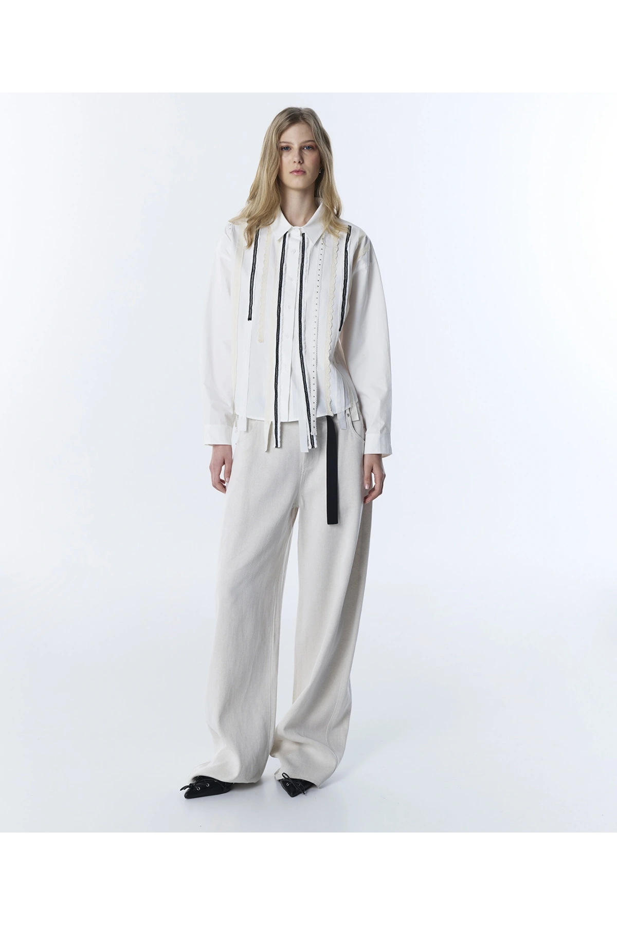 Twist Kontrast Şeritli Gömlek TS1260025111