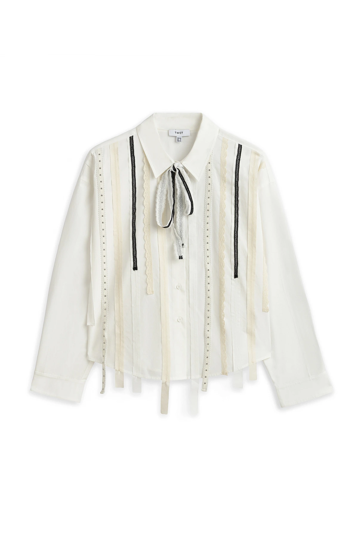 Twist Kontrast Şeritli Gömlek TS1260025111