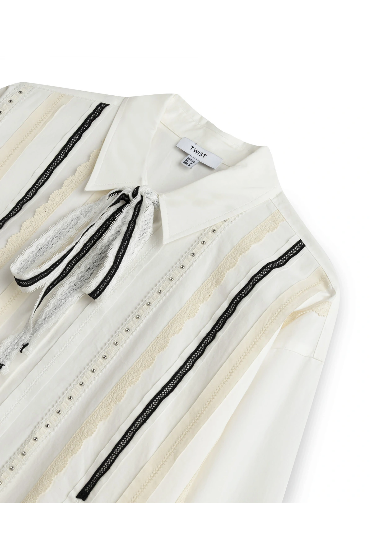 Twist Kontrast Şeritli Gömlek TS1260025111