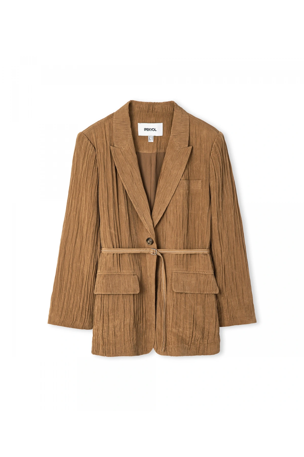 İpekyol Kırışık Efektli Vatkalı Blazer Ceket IS1260106023