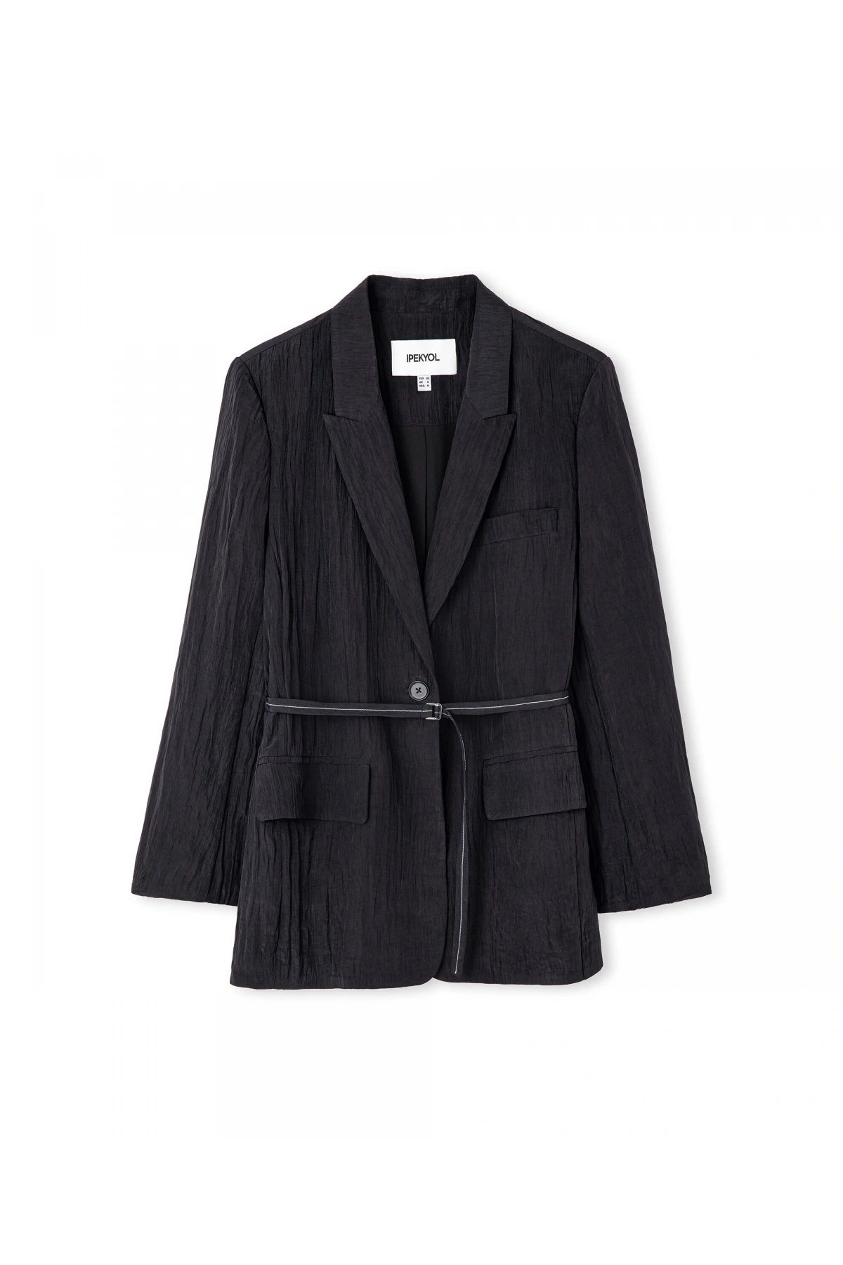 İpekyol Kırışık Efektli Vatkalı Blazer Ceket IS1260106023